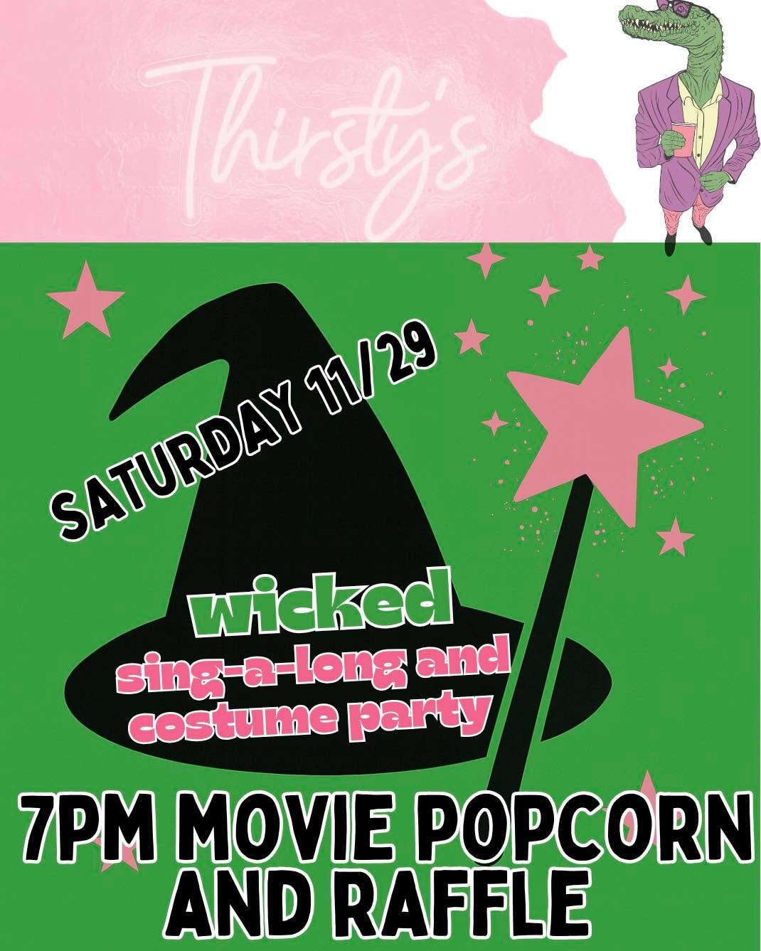 🏳️&zwj;🌈🍿Wicked 1 Sing-A-Long and Stranger Things D&amp;D🍿🏳️&zwj;🌈
Saturday 11/29, fifth Saturday of November 

Welcome to the Hellfire Club, D&amp;D one shot at 4:30 in the lounge with pre-gen characters from the show. (Limited space: first co