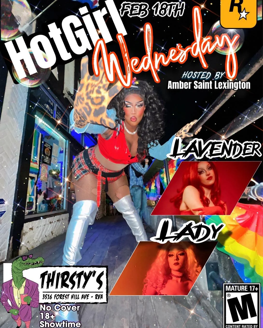🏳️&zwj;🌈👨🏼&zwj;✈️This Week at Thirsty&rsquo;s 🍿📚

3rd week of February &lsquo;26

💅🏾 Wednesday is Hot Girl Drag with Amber, Lady, and Lavender 

📚 Resistance Reader Boom Club is Lavender Scare by Johnson at 6:30

🍿 Thursday&rsquo;s Queer Fa