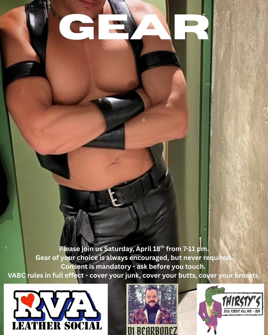 🏳️&zwj;🌈👨&zwj;✈️Leather Night👨&zwj;✈️🏳️&zwj;🌈
Hats and Harnesses

TONIGHT until 1am and Boot Black ON DUTY in the lounge until 11