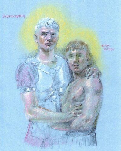 🏳️&zwj;🌈🏺2-Gay in History🏺🏳️&zwj;🌈
Remember that time Jesus healed a gay man&rsquo;s lover? Really. It&rsquo;s in both Luke 7 and Matthew 8.

A centurion approaches Jesus in Capernaum. His &lsquo;pais&rsquo; is gravely ill &mdash; and &lsquo;en