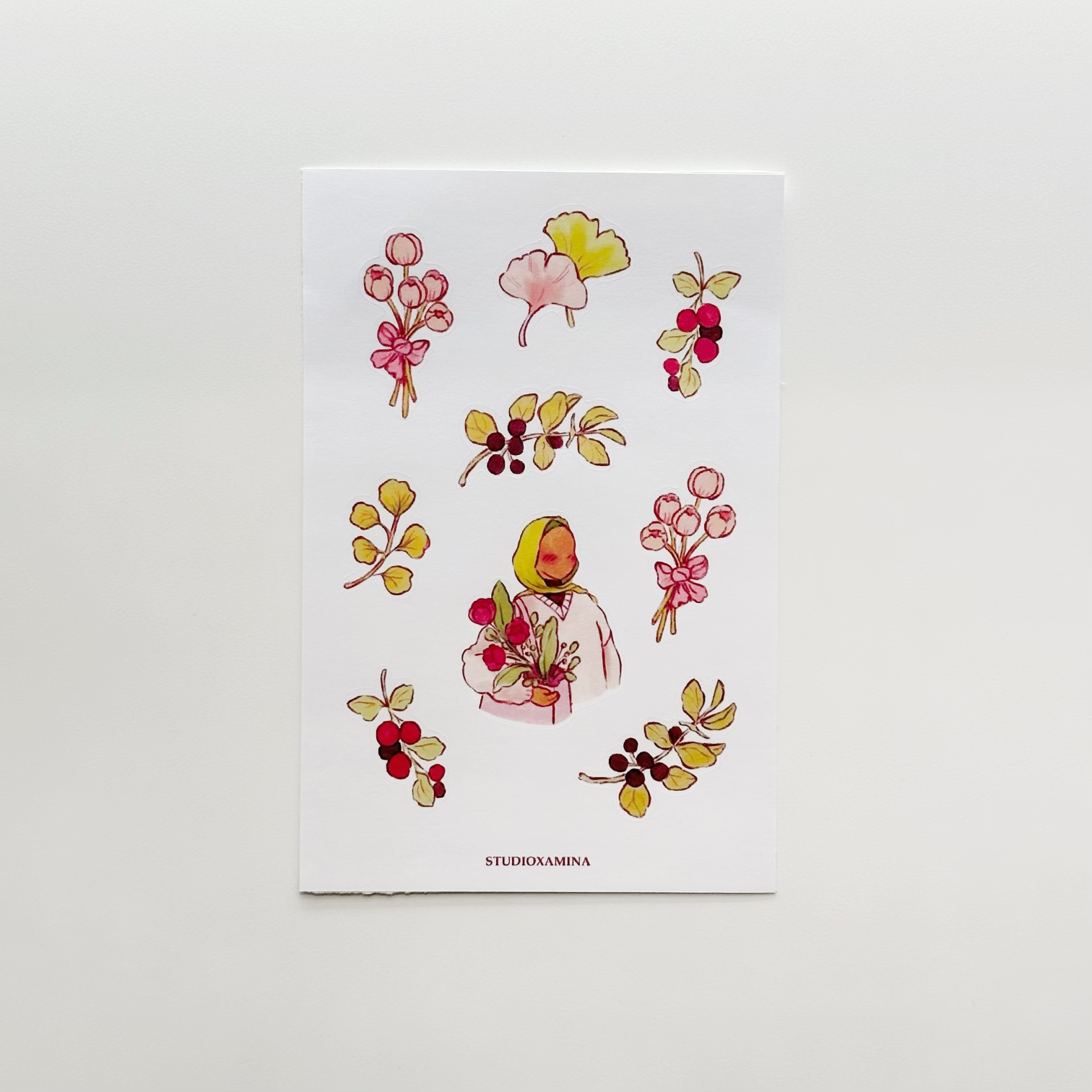 Berries and Flowers Vinyl Sticker Sheet