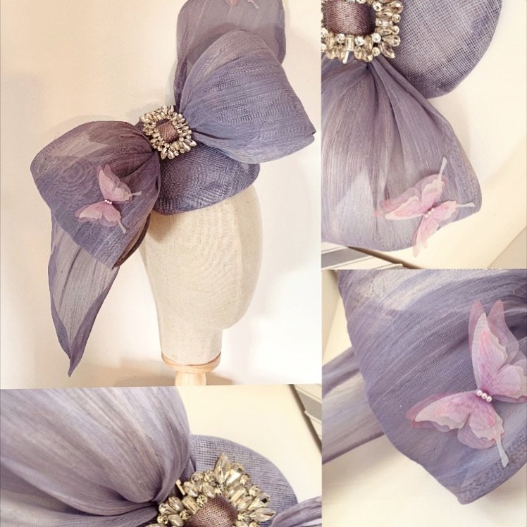 Working on some final bespoke orders ahead of #Ascot2024. Totally forgot to grab some photos of the final piece but this is mid design 💜🦋

#RoyalAscot #PurpleFascinator #Ascot