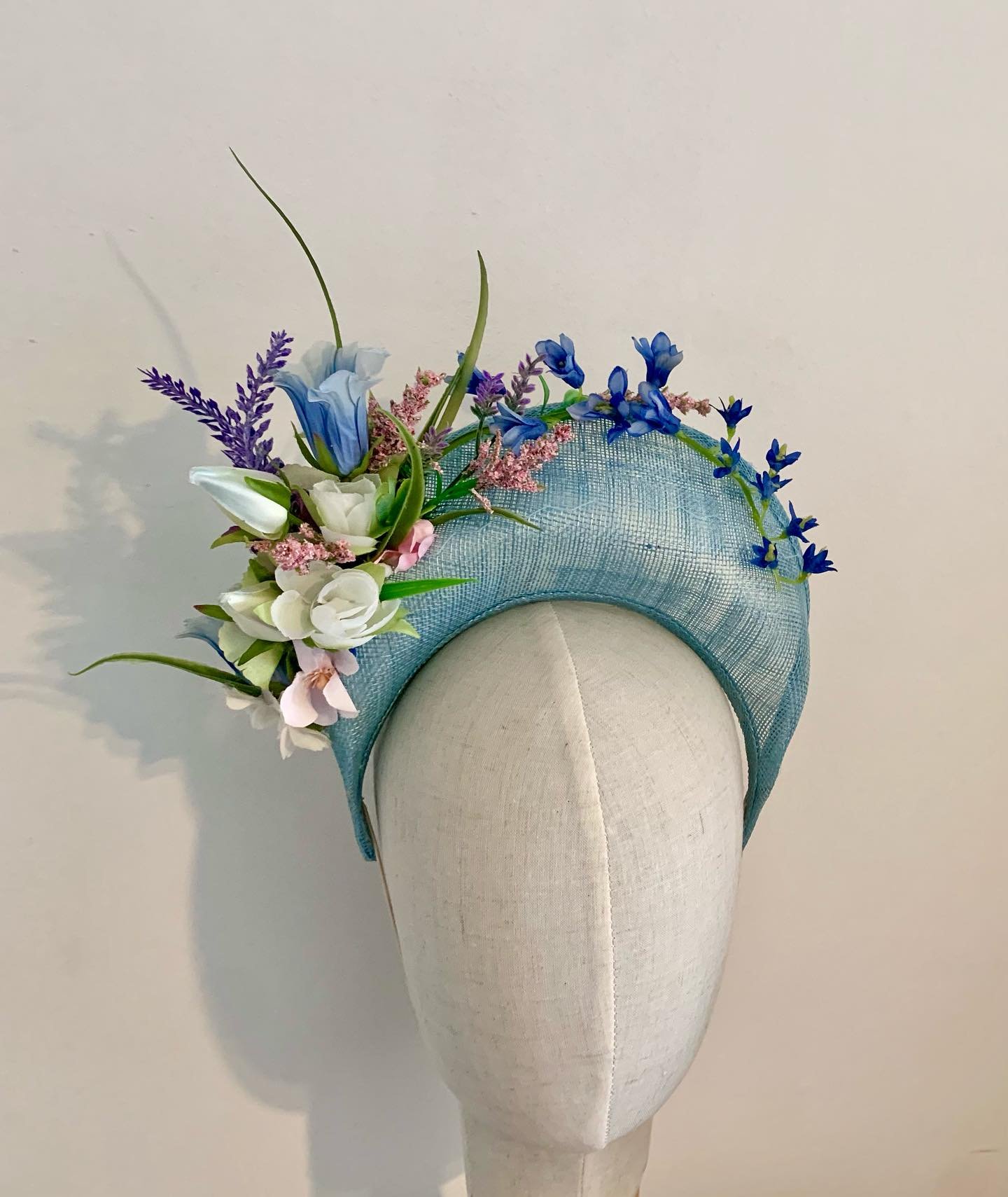 A personal favourite design - a floral halo crown, fit for a princess 💙👸

#WeddingFascinator #WeddingHat #HaloCrown #BlueFascinator #RacesHat #WeddingHair