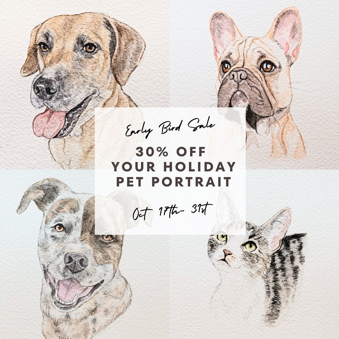 Hey friends! I don&rsquo;t know about you, but I&rsquo;m starting to feel that fall chill in the air&mdash;my favorite time of year! 🍁

To kick off the season, I&rsquo;m opening up my holiday commissions and offering a special 30% off for early bird