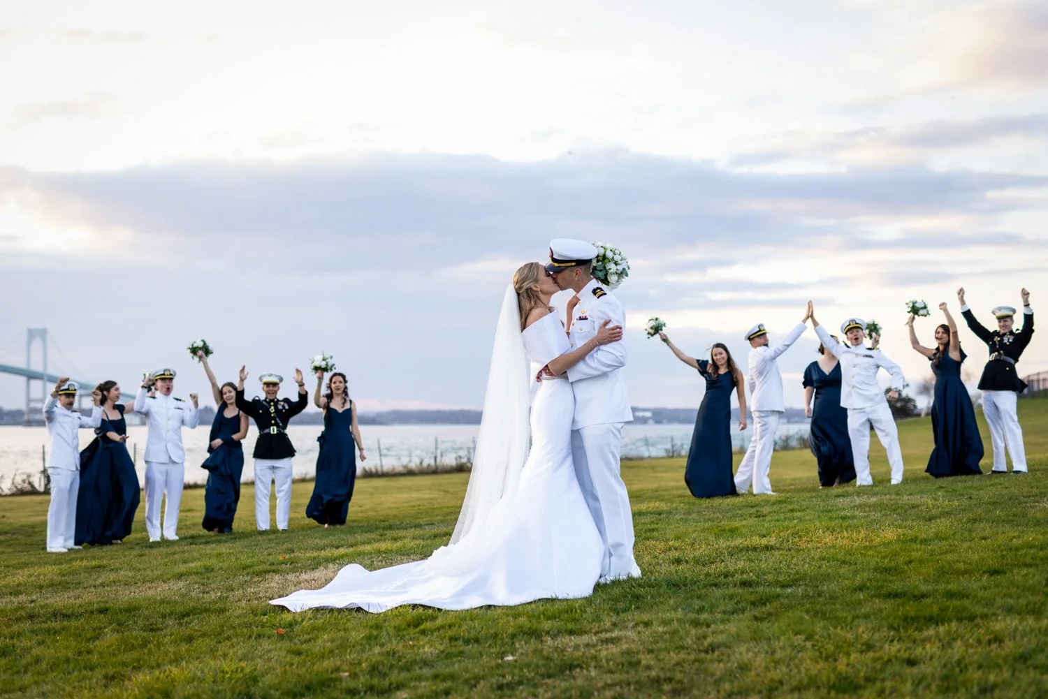 This was one #goodlooking crew! 

Couple: @alyssa_scott1 and @kevin_hogan5
Venue: @usnavy @navstanewportri #newportofficersclub #newportoclub #stjosephsparishnewport #stjosephschurch
Hair/Makeup: Kelsey Masnyk Beauty
Band/DJ: @Lukesent
Videographer: 
