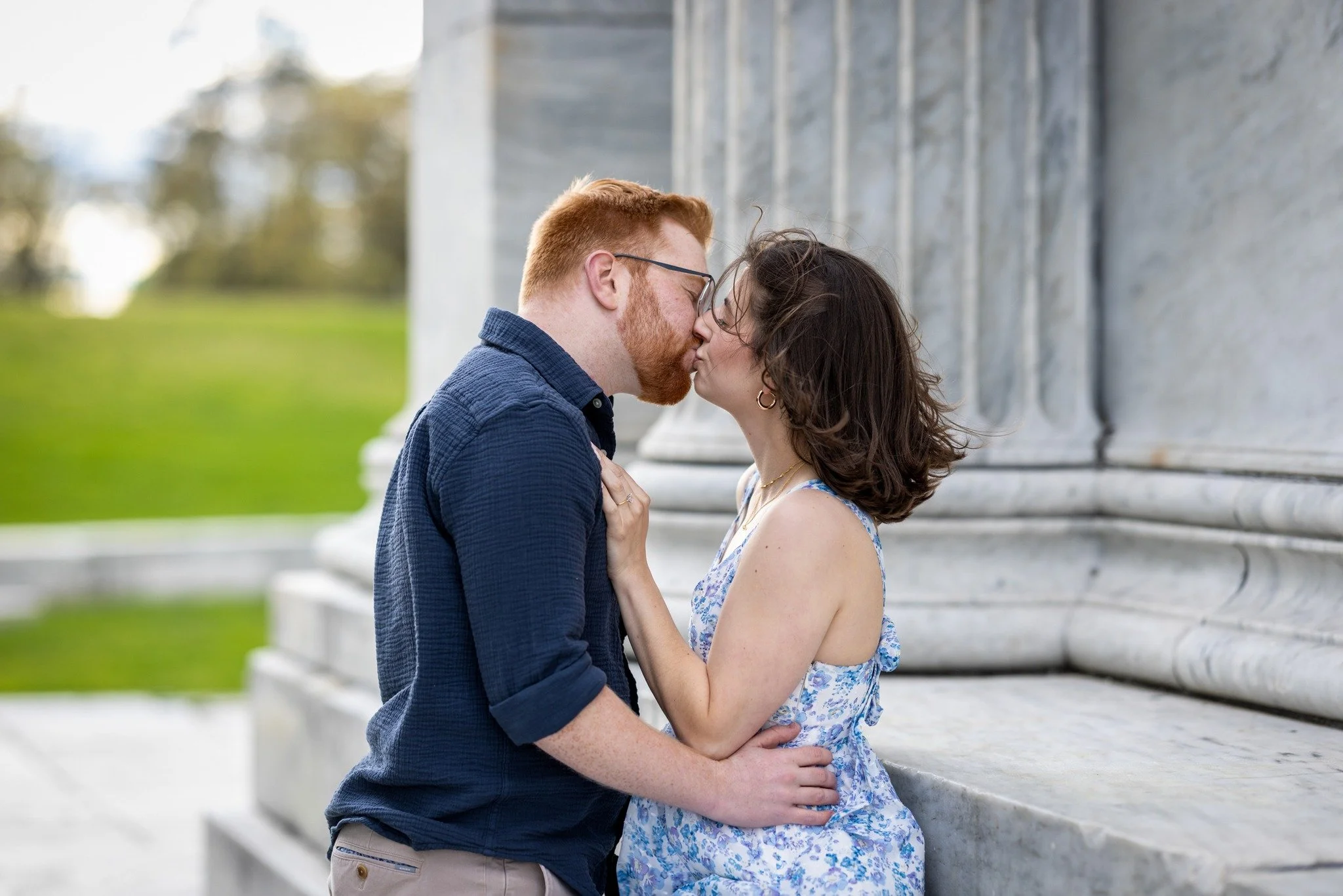 A bit breezy but still a beautiful evening for an engagement session @rogerwilliamspark with @katlynharpin and @kyle_allhusen
