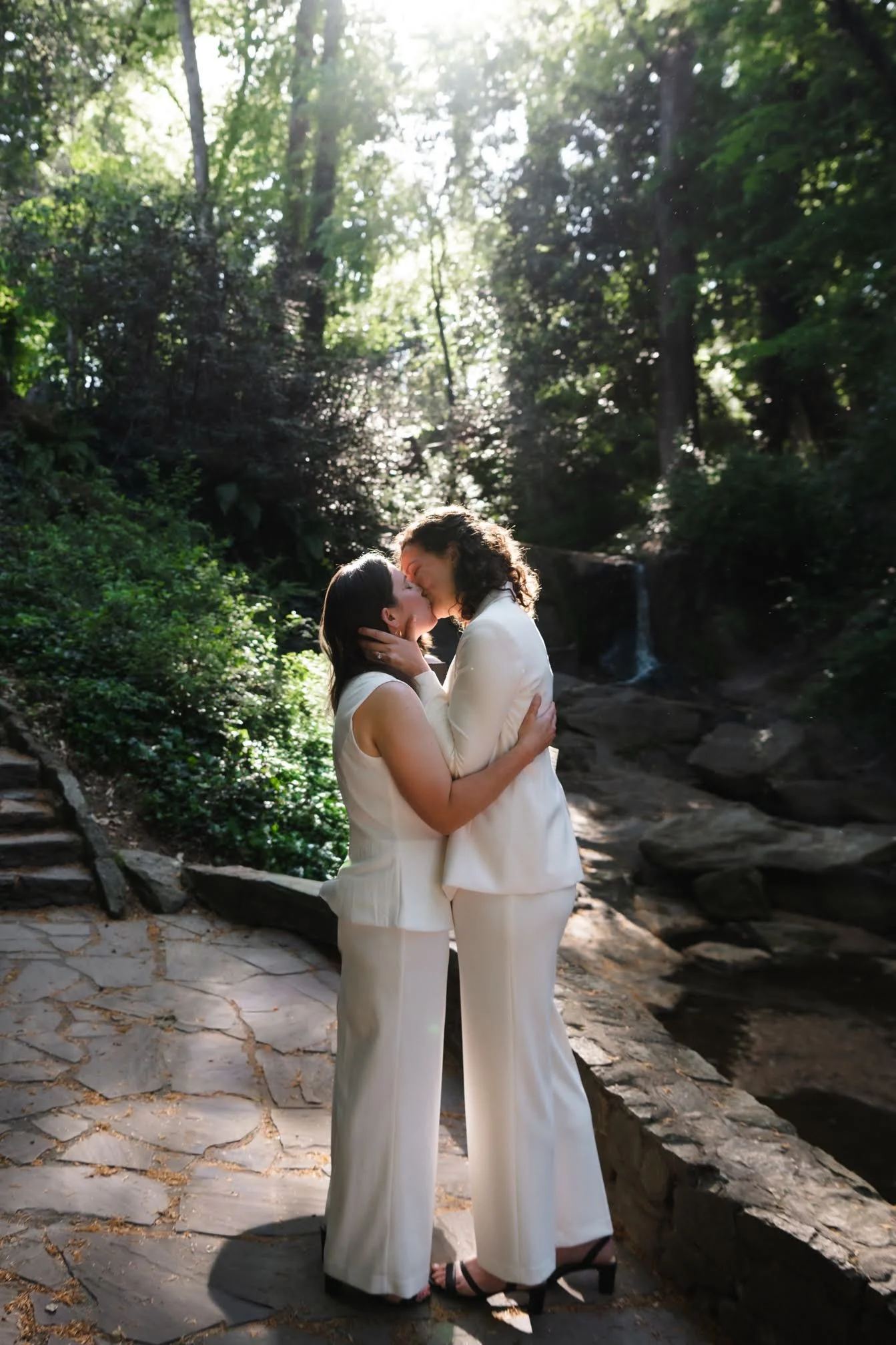 Lesbian Elopement Ceremony Downtown Greenville Falls Park__Sydney Rose Portraits_0160.jpg