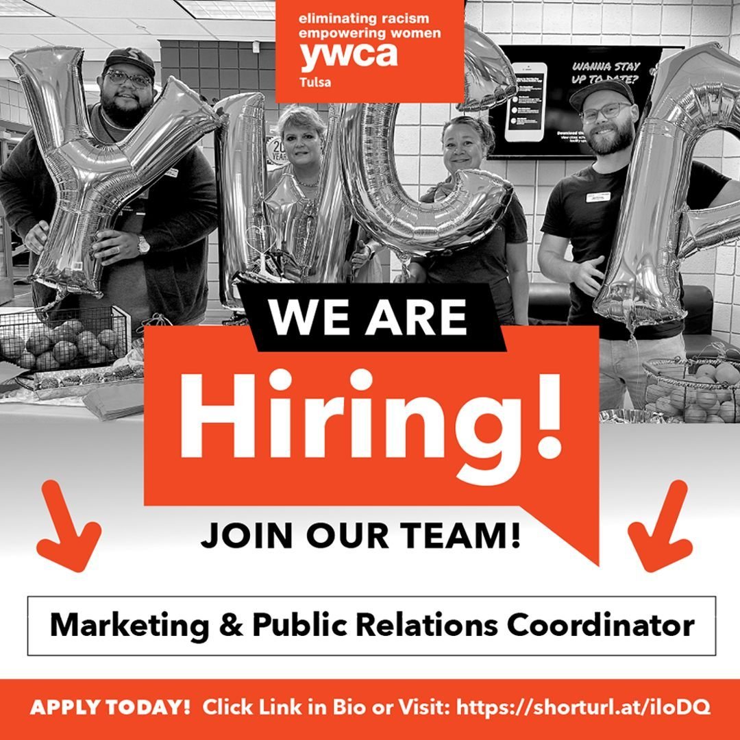 🌟 Join our amazing marketing team at YWCA Tulsa! 🌟 We're on the lookout for a talented Marketing &amp; Public Relations Coordinator. If you've got a knack for design and creative writing, and have a heart for nonprofits, this could be your dream jo