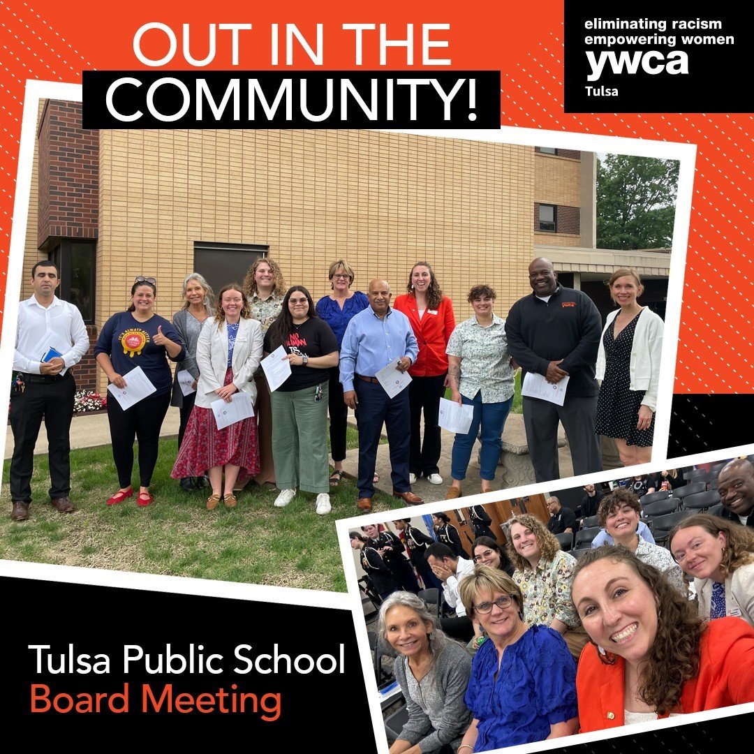 Grateful for our YWCA Tulsa Mission Advancement team! 🌟 Yesterday, we dove into the heart of our community at the Tulsa Public School Board Meeting. It was a fantastic learning experience, and we were touched by the opportunity to show our appreciat