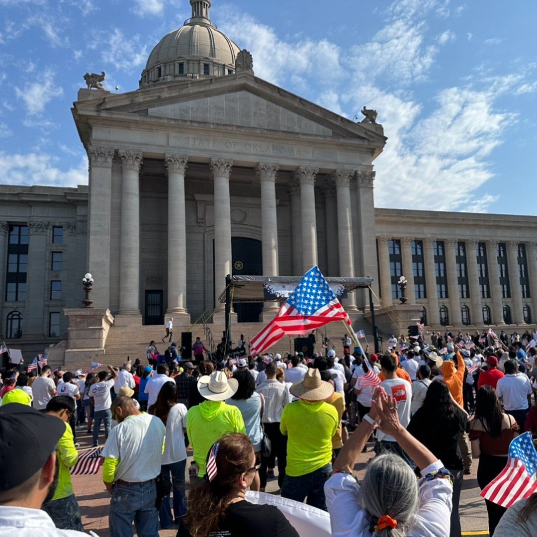 Yesterday was a powerful day for YWCA Tulsa as our team, including CEO Julie Davis, joined a peaceful demonstration on the steps of the Oklahoma State Capitol. We stood in solidarity with immigrant communities to protest the new immigration law HB 41