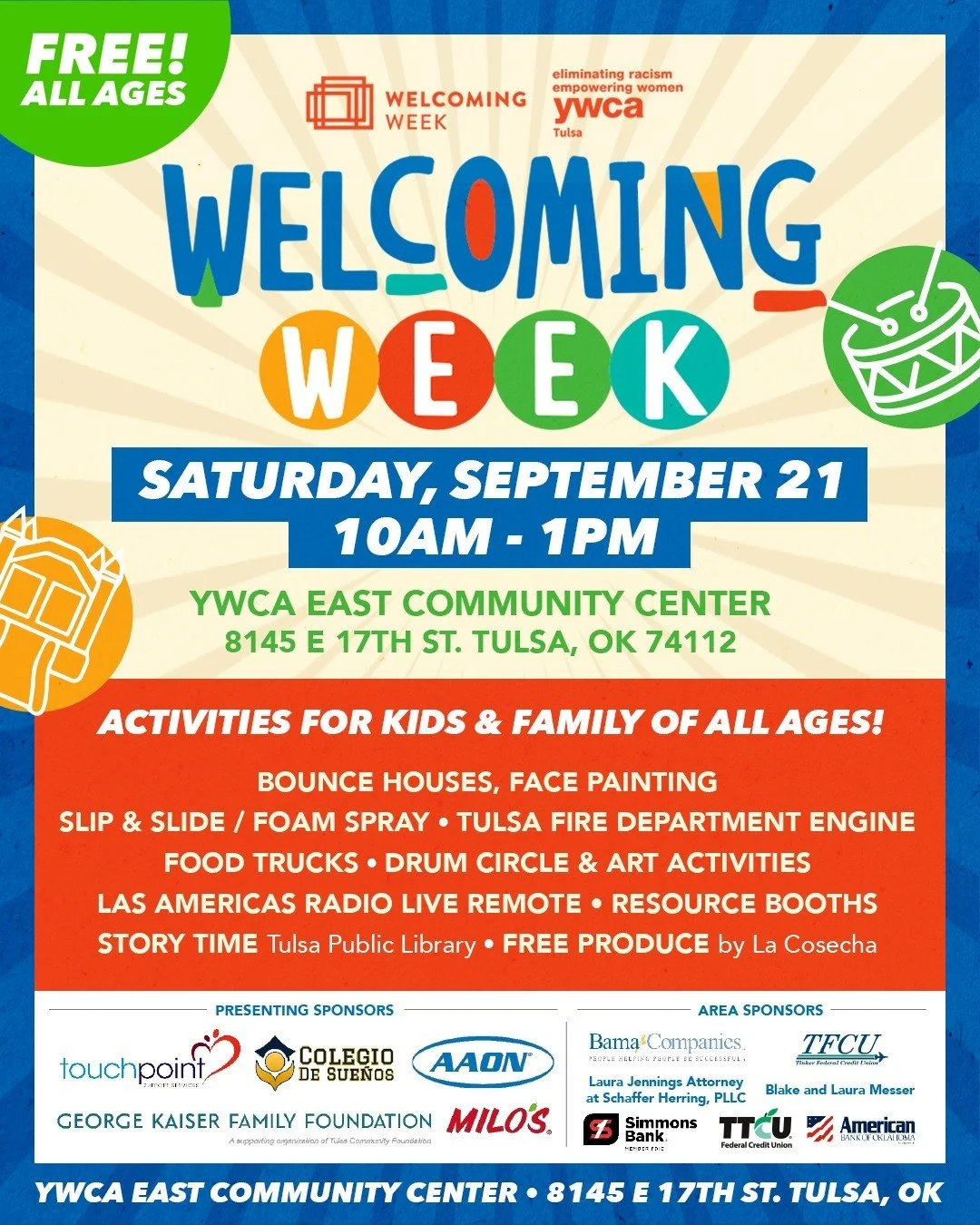 Welcoming Week Family Festival Details!!! Have you invited a friend or neighbor to the most exciting Saturday of the year? Check our stories or our website for the flyer in EIGHT languages! https://buff.ly/4eLHpSj