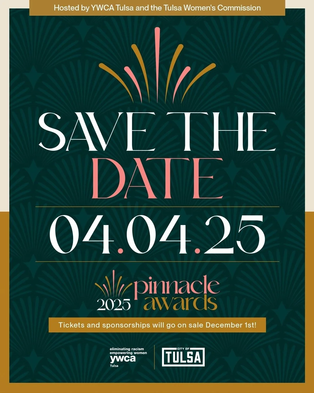 ✨ Save the Date! ✨The Pinnacle Awards Gala will be held on Friday, April 4th, 2025, at the Cox Convention Center in Downtown Tulsa! This marks the 10th year that YWCA Tulsa has partnered with the Tulsa&rsquo;s Women's Commission to honor the incredib
