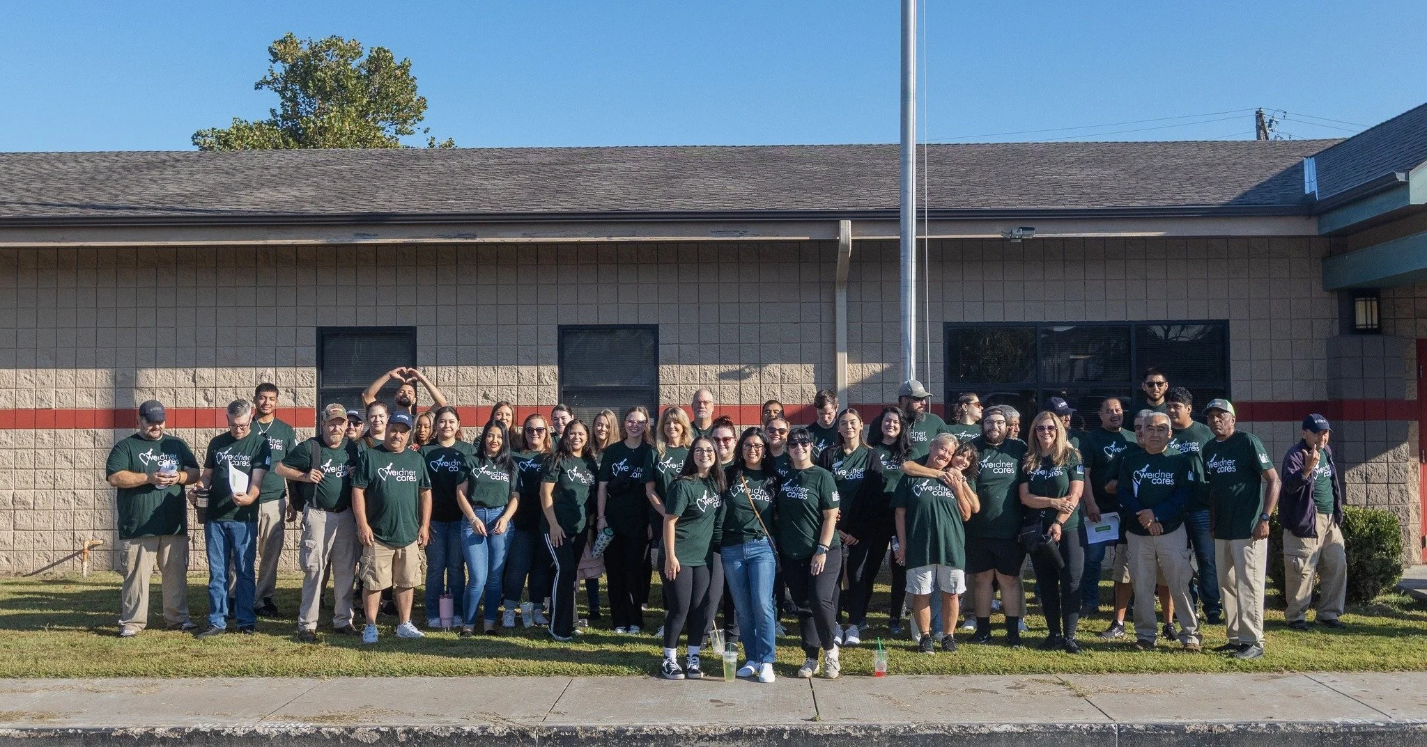 A huge thank you to the 50 amazing volunteers from @weidnerapartmenthomes  who gave their time, labor, and supplies at our East Community Center! They built a new wall with a Dutch door to create an additional childcare room, painted the entire educa
