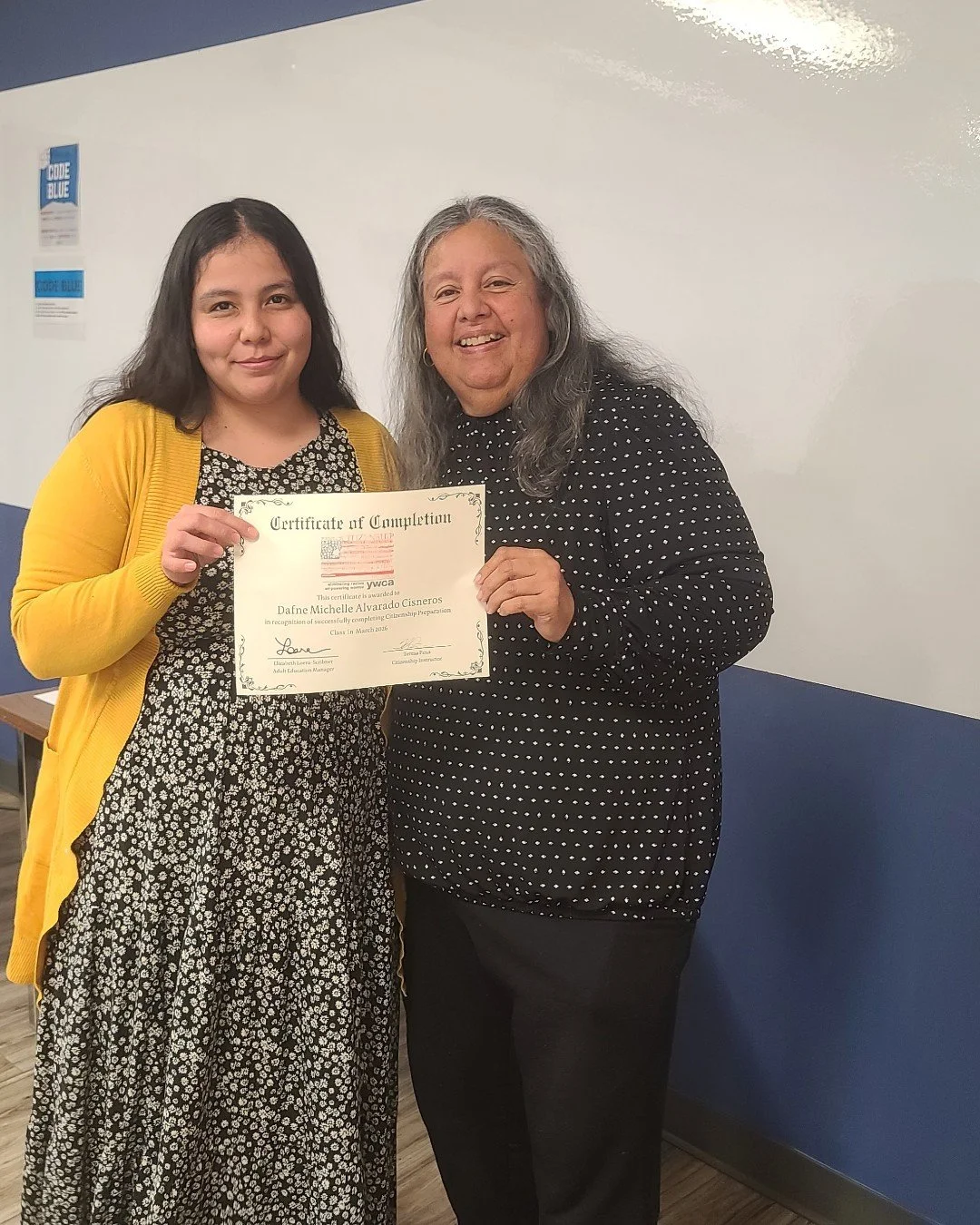 Scenes from YWCA Tulsa Citizenship Preparation Class Graduation! We are proud to celebrate your journey and the strength it took to get this far. 🎉