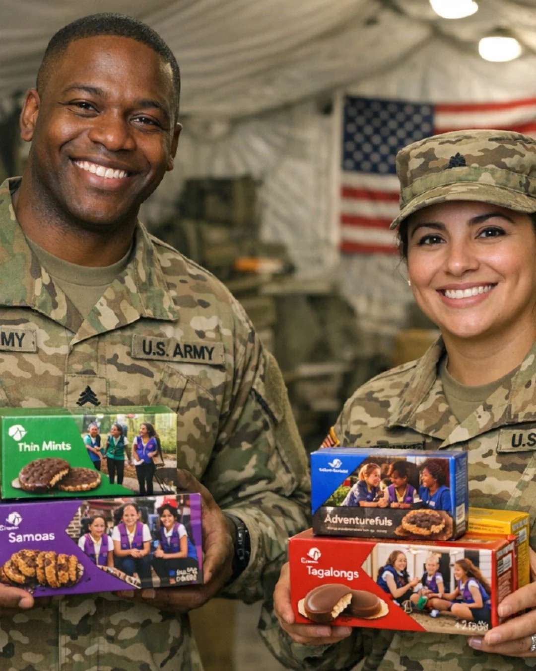 Let's send sweet support over to our troops by buying Girl Scout cookies for Blue Star Moms! It's the perfect way to give to our 2026 Pinnacle Awards Corporate Champion, @gseastok and send love to the nation's heroes. Purchase at our link in bio.