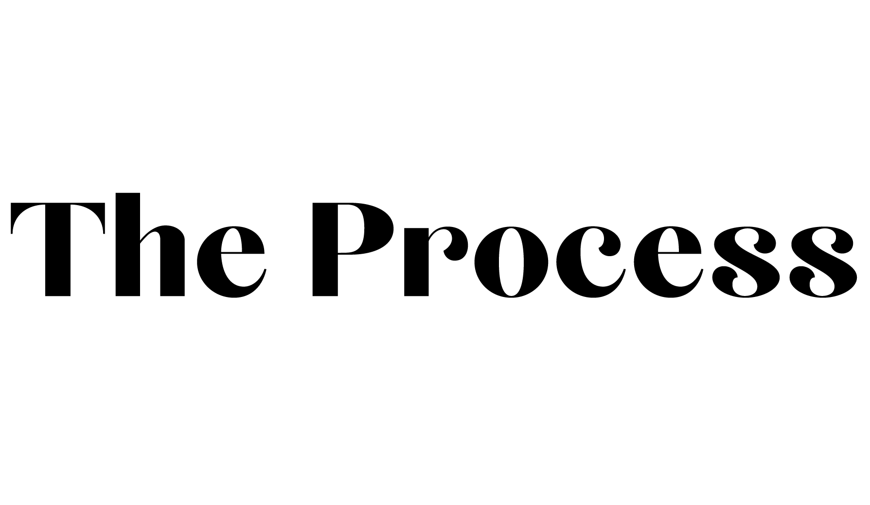 Title text reading 'The Process' in a decorative font, with a black background.
