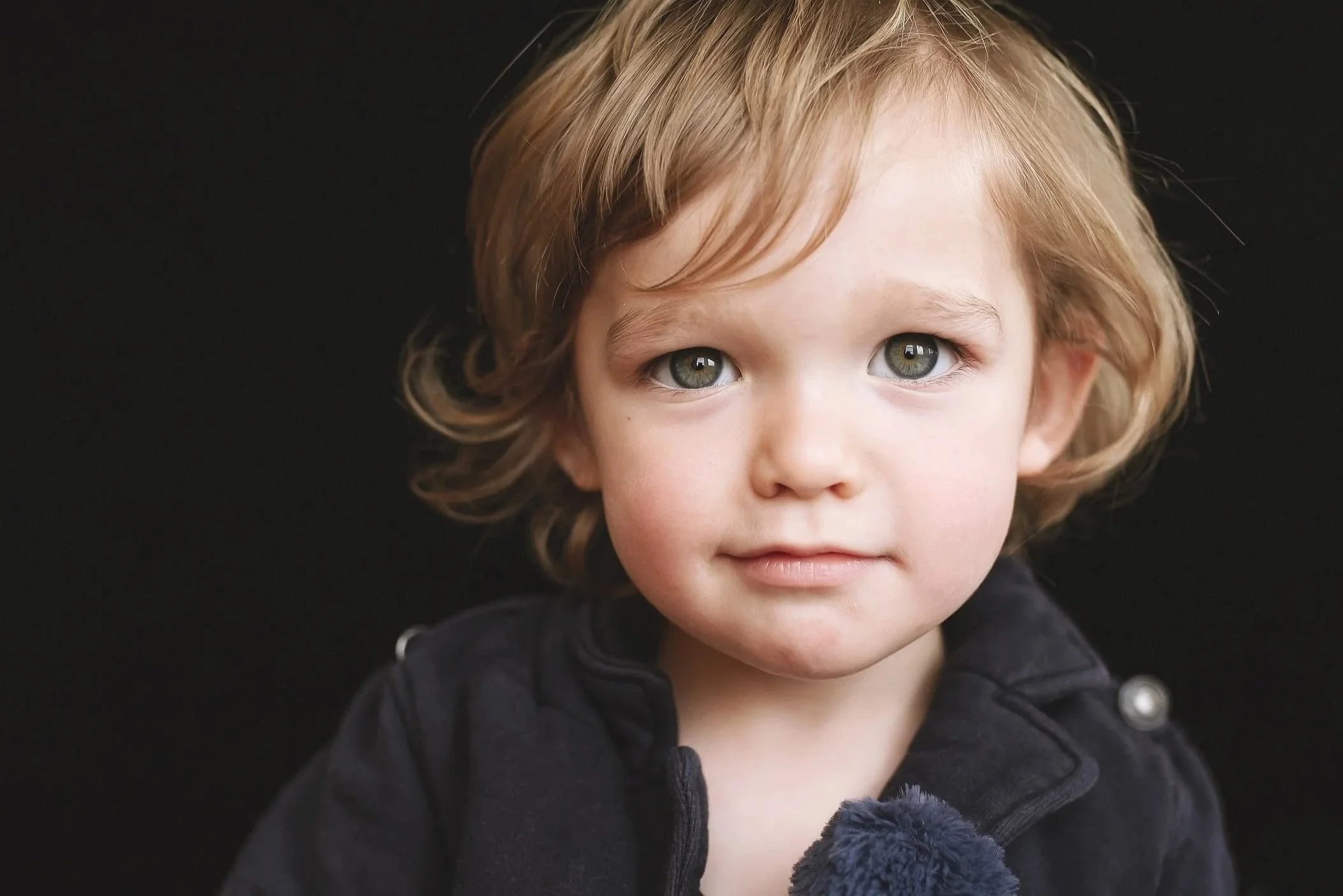 San Francisco preschool Photo Day portrait with natural expression.