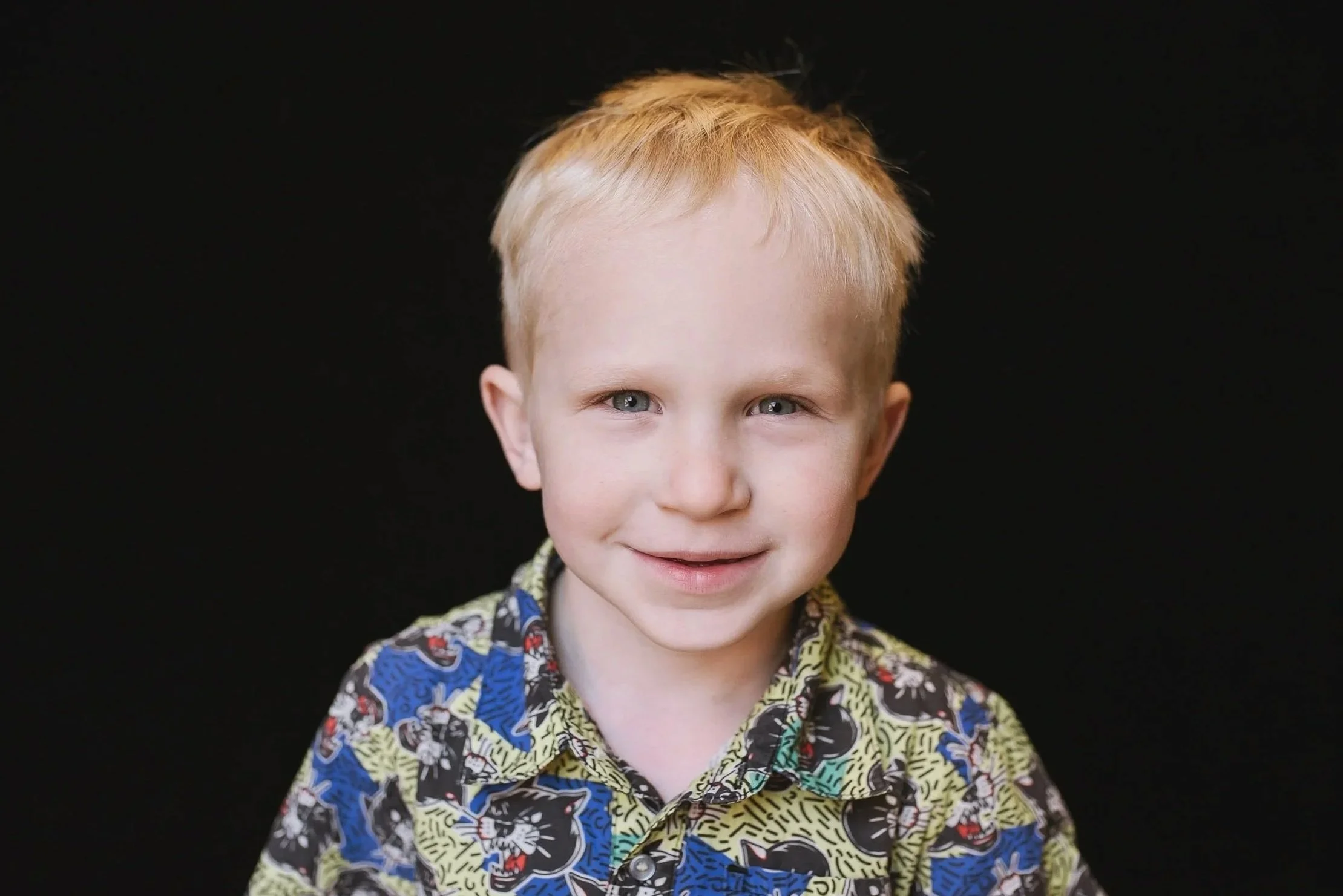 Timeless preschool portrait with natural smile.
