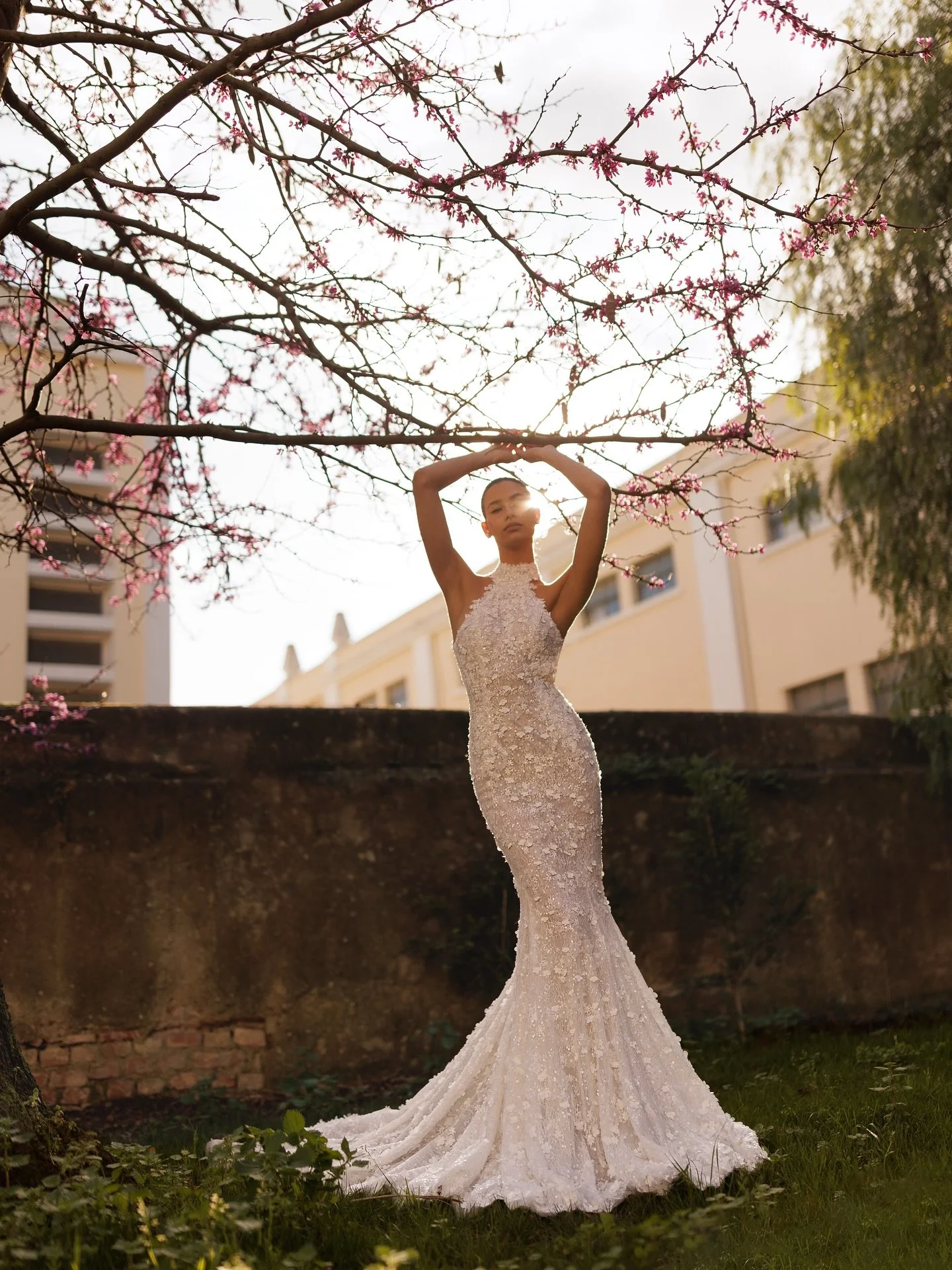 COMING SOON // CAVA by @wona_concept is the latest high-neck lace detailed beauty to join our line up (nearly!). 
And she remind us of @selenagomez’s DIVINE ceremony look marrying her love @itsbennyblanco. 
Recreate her look in this STUNNER.