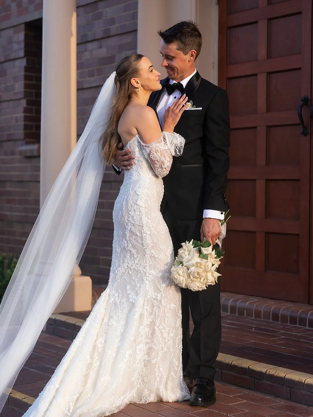 A quiet moment — just Chloe, Daniel and their love story 🤍
Our beautiful found her perfect match in TULUM gown by @wona_concept — a long sleeve, fully embellished beauty perfect for her special day. 
Thank you to the brilliant @figtree