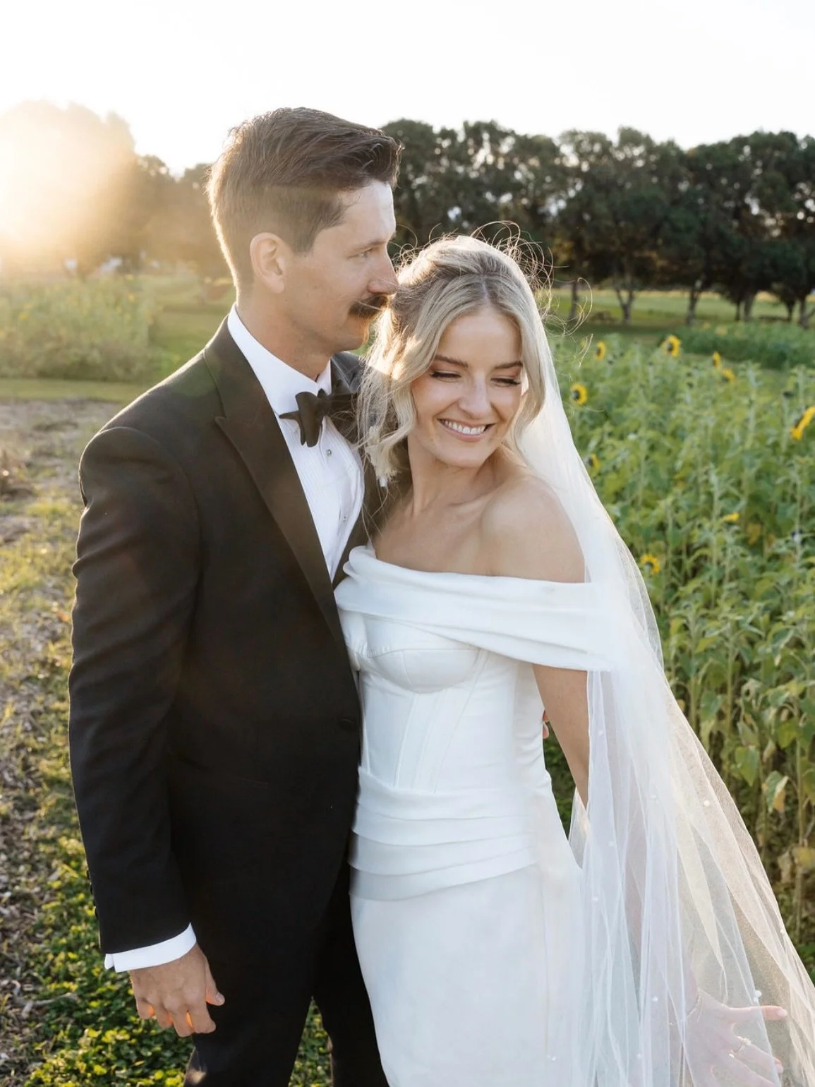 Sunset moments with this gorgeous pair ✨

Our REAL BRIDE Hannah radiant and beautiful in the VERONA gown by @wona_concept. This gown was made for golden hour magic! 

Hannah&rsquo;s vendors:
Photographer &ndash; @tomjudsonphoto 
Venue &ndash; @farm.a