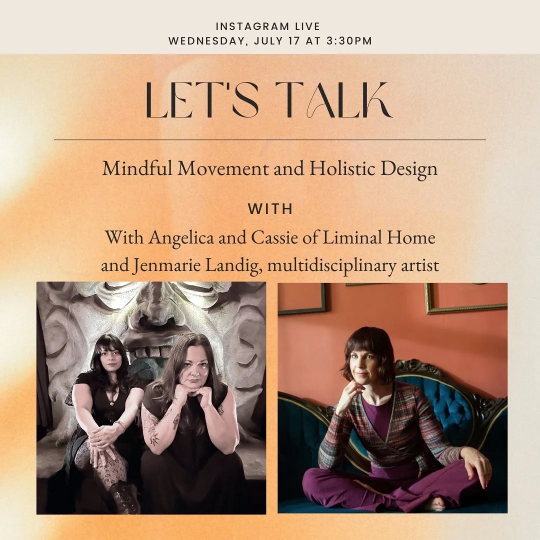 Join us on Wednesday, July 17 at 3:30pm as we chat with JenMarie Landig about her Mindful Movement event coming up on July 21 and the altar we designed for the event. 
JenMarie is a multi-disciplinary artist whose practice encompasses photography, wr