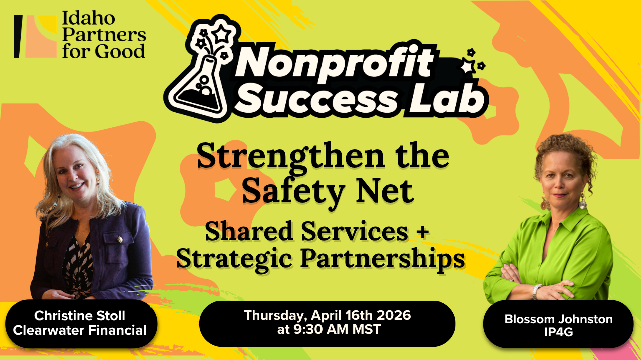 Strengthen the Safety Net: Shared Services + Strategic Partnerships.  