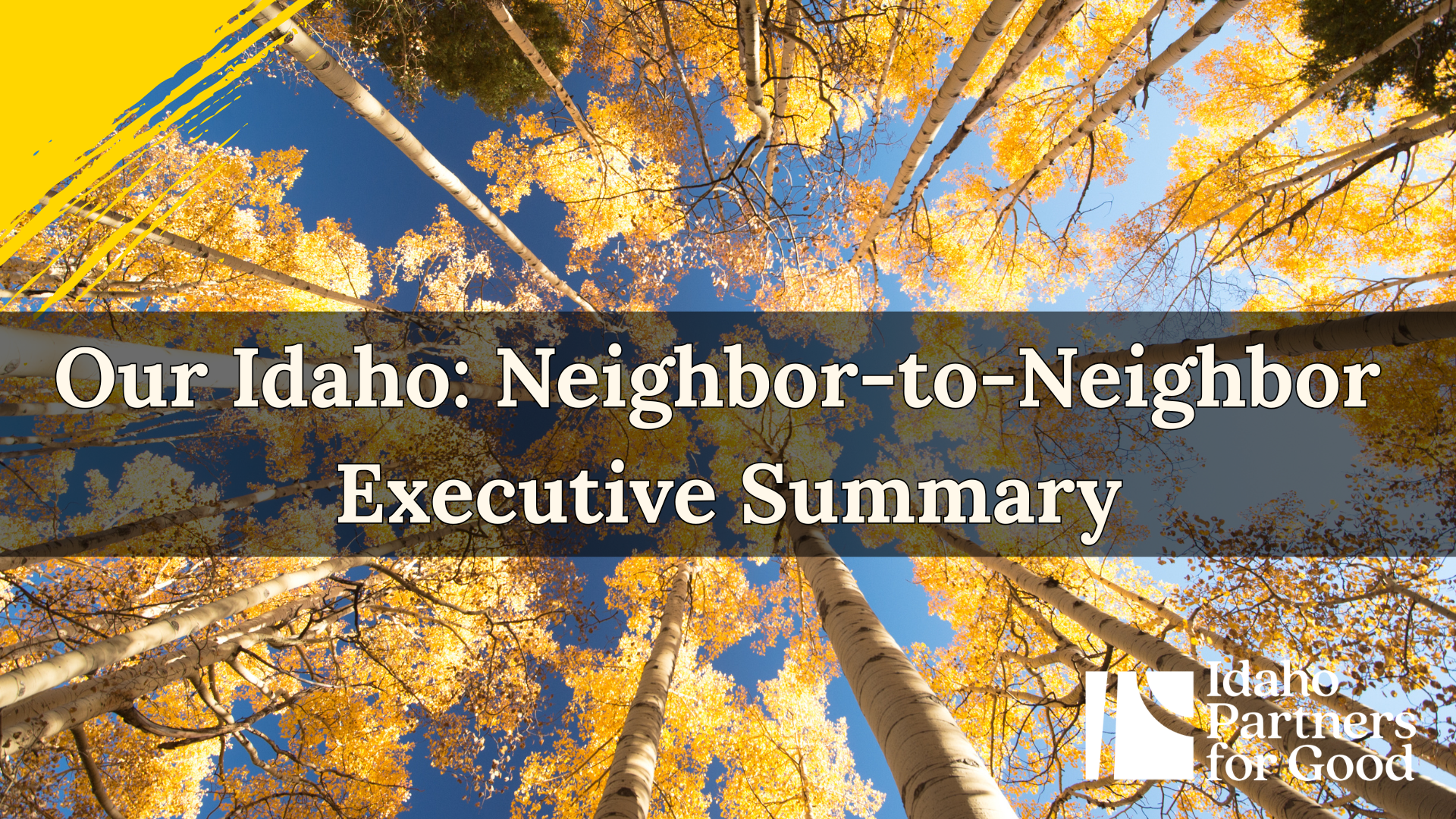 Our Idaho: Neighbor to Neighbor Executive Summary