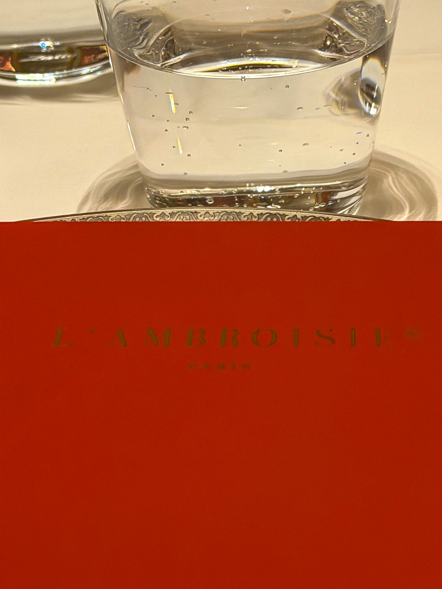 Menu at L’Ambroisie,