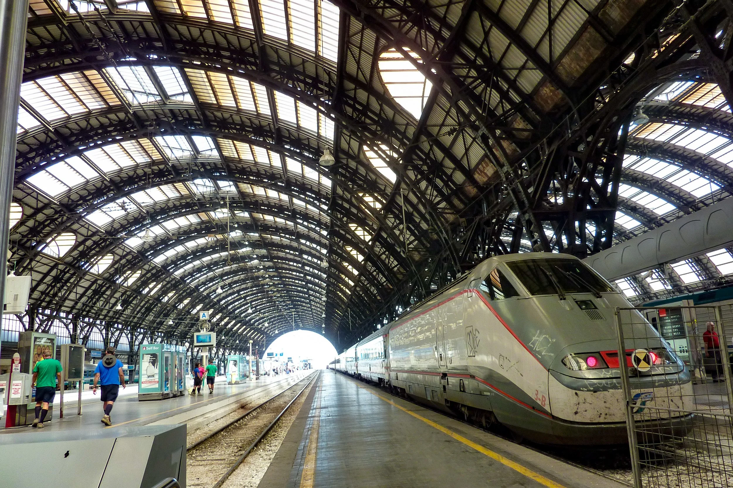 Milan station arrival