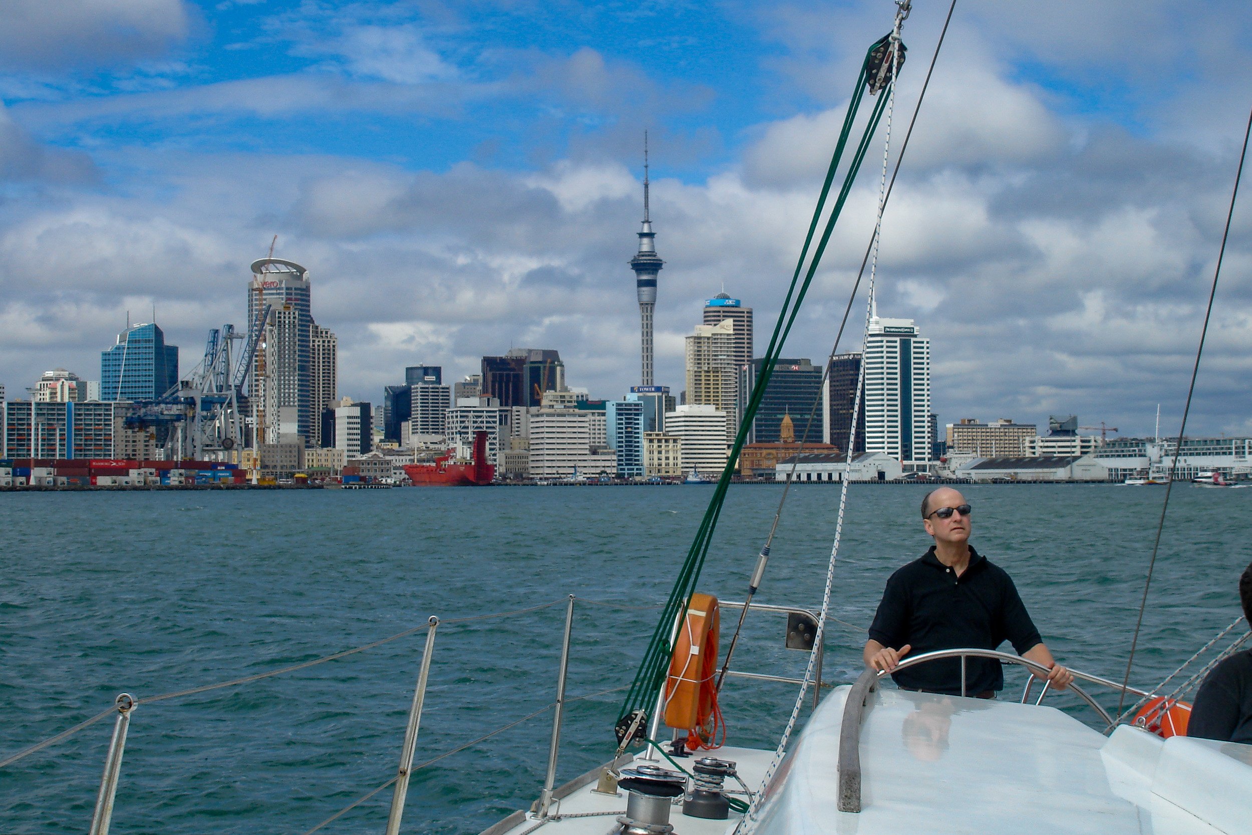 Exploring the harbor on a beautiful day