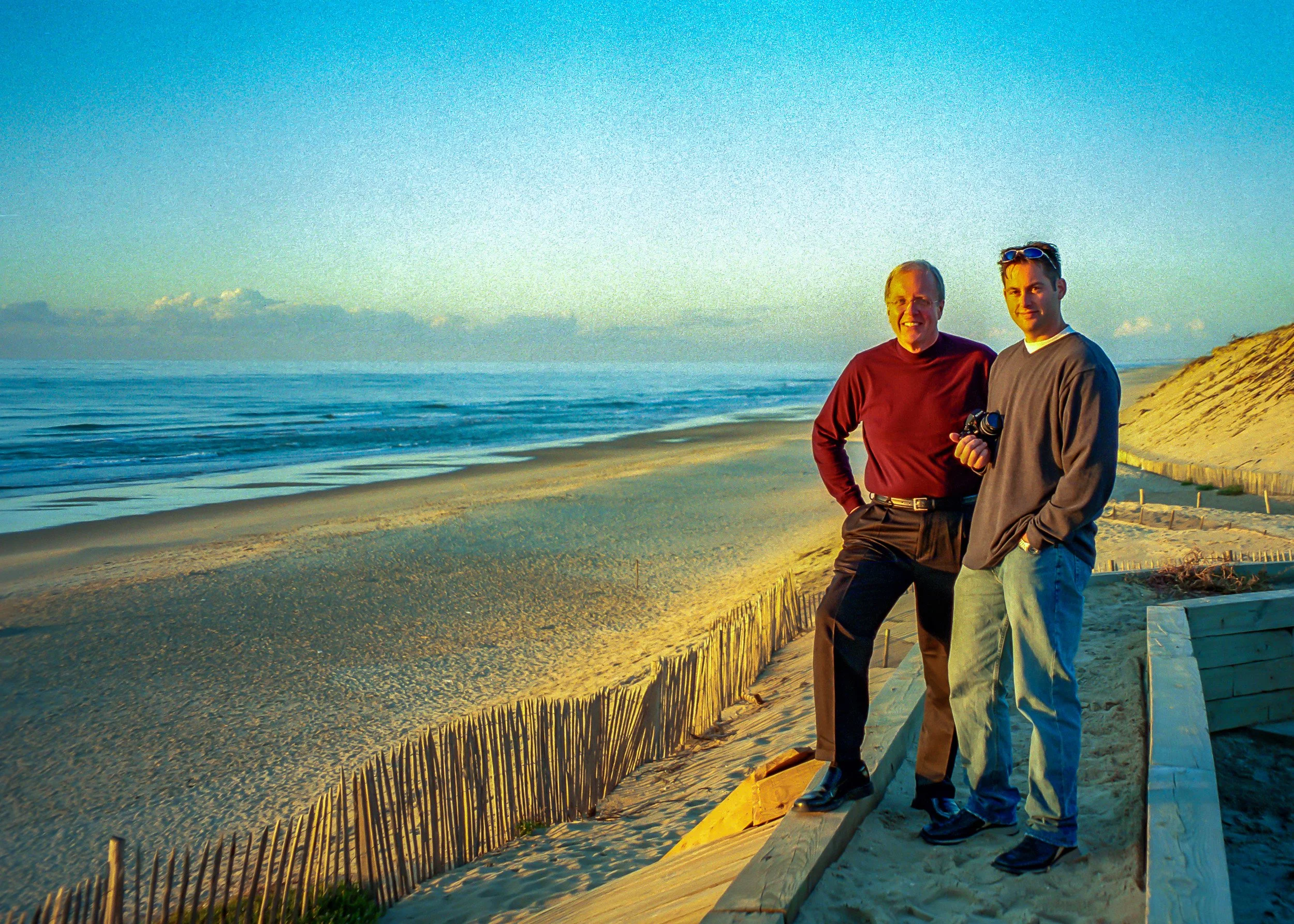 Guys on the Carcans Plage beach