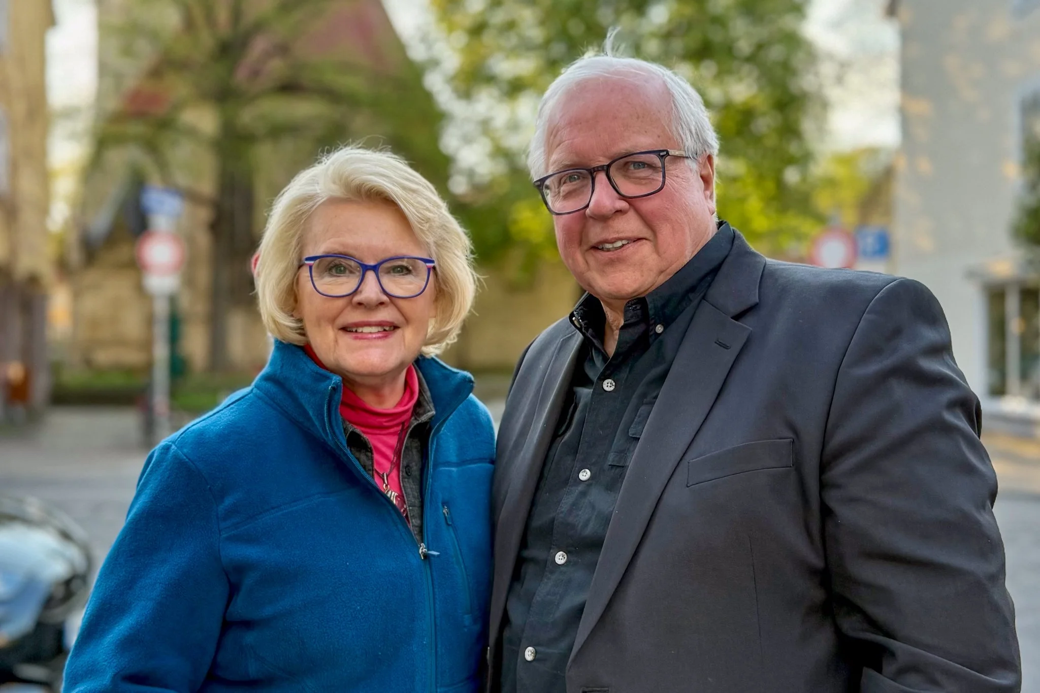 Returning from dinner on our Spargel tour of Germany