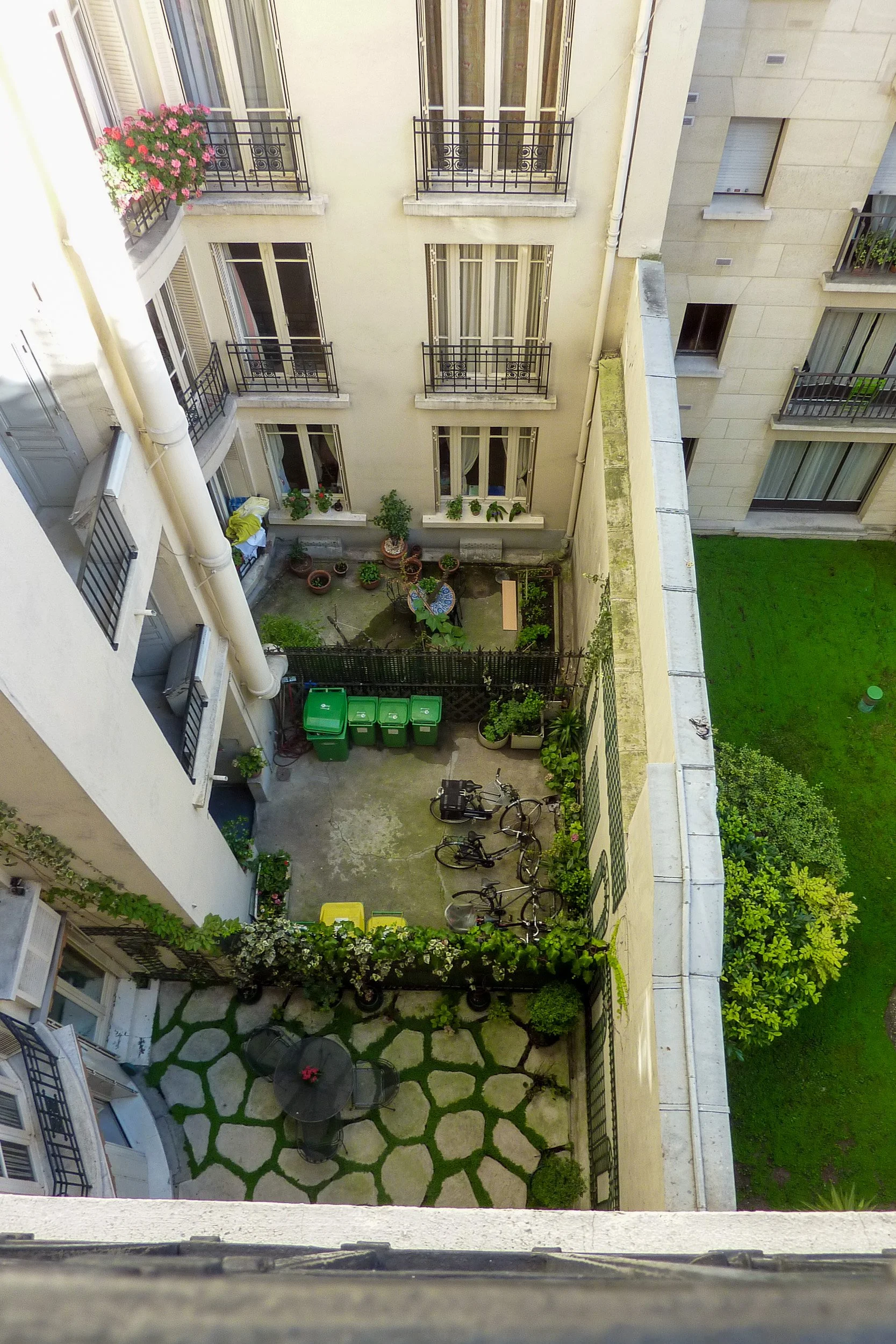 Paris apartment courtyard view