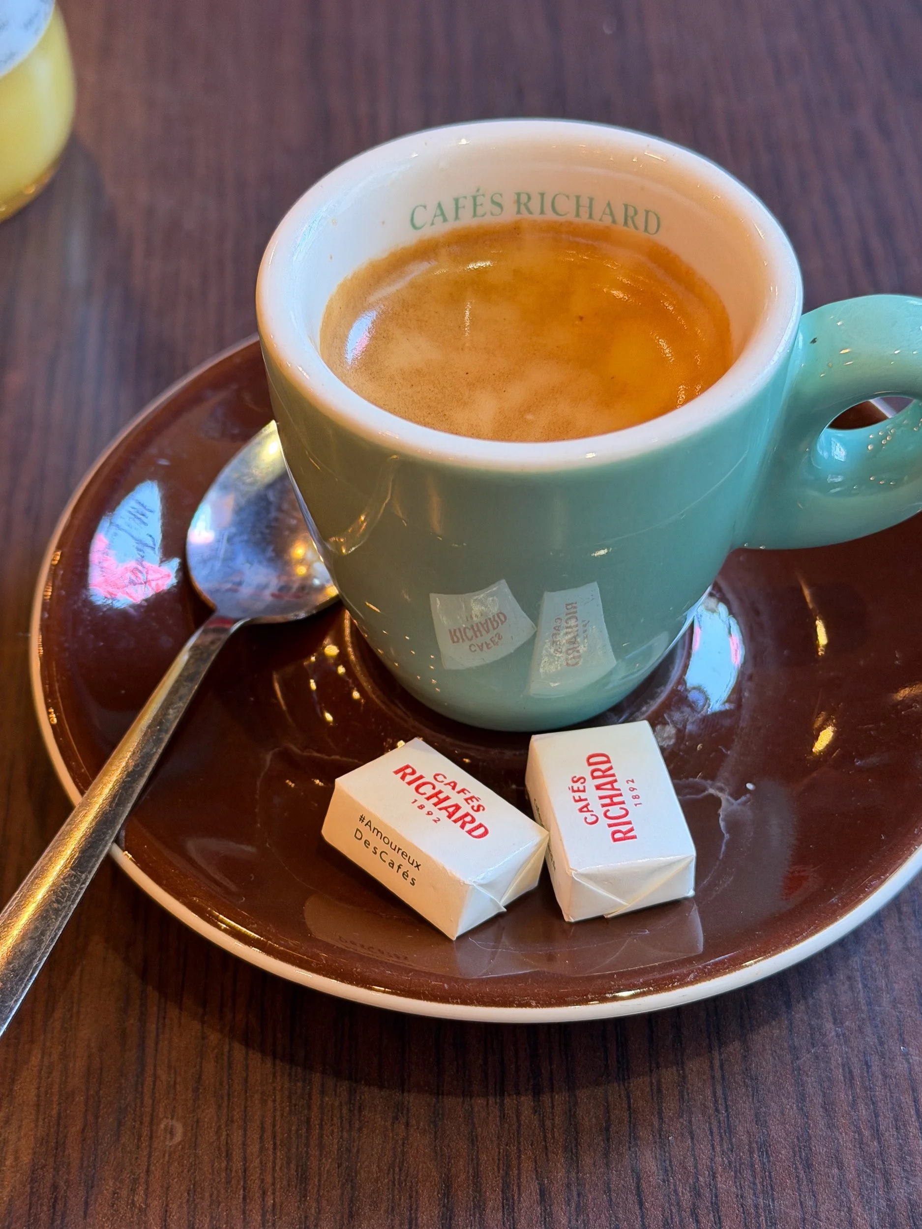 Finally, a café and a coffee