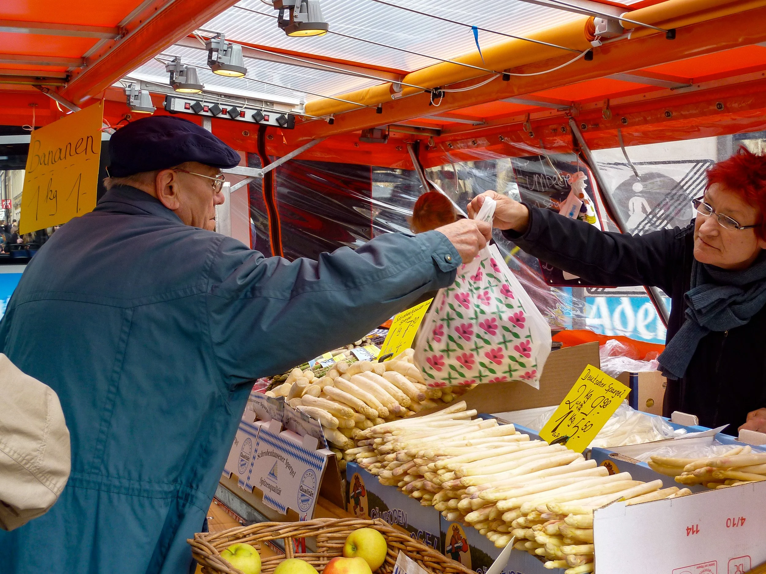 Picking up a little asparagus