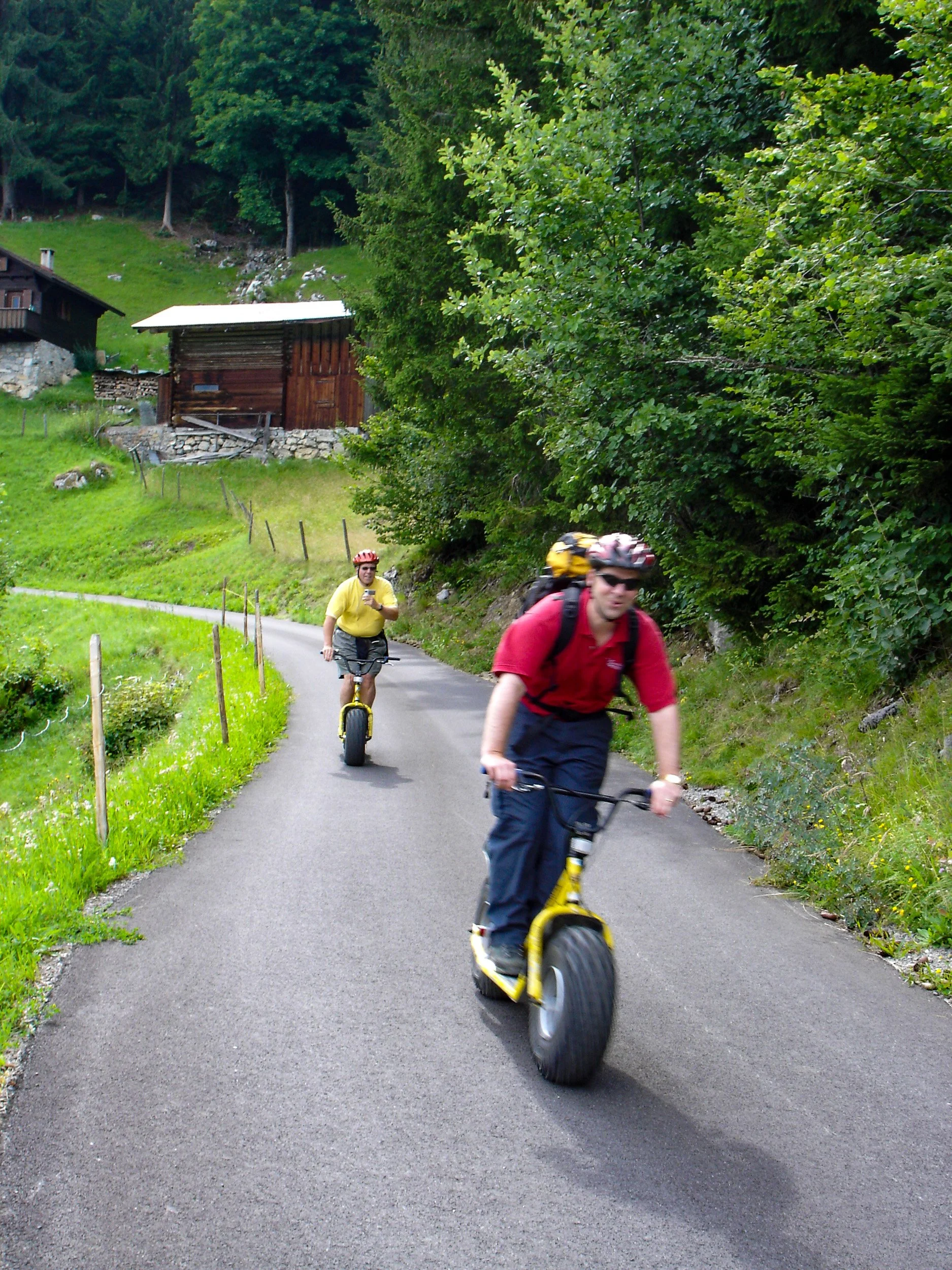 Jay and Neil race down while Neil shoots video