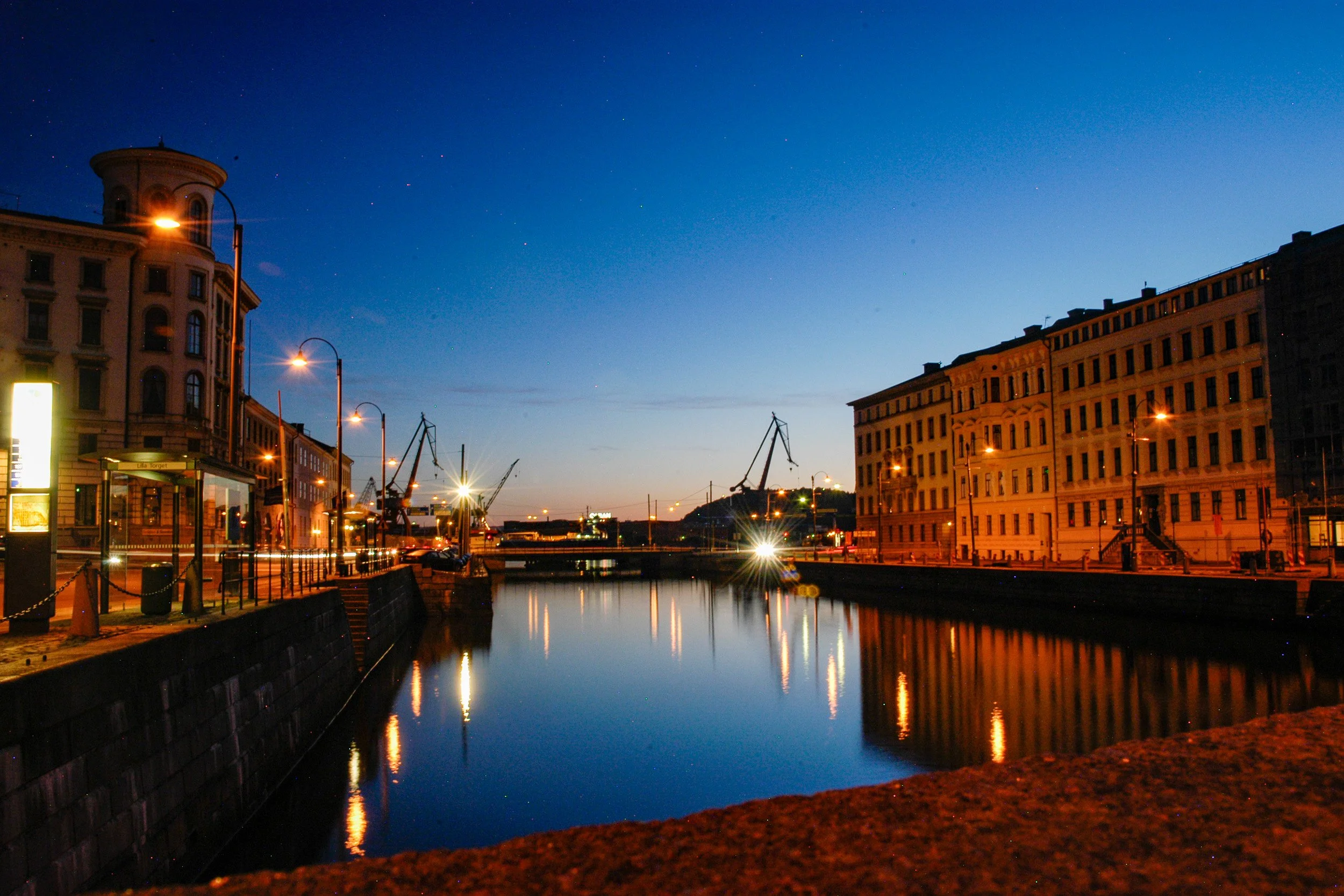 Gothenburg Harbor at dusk