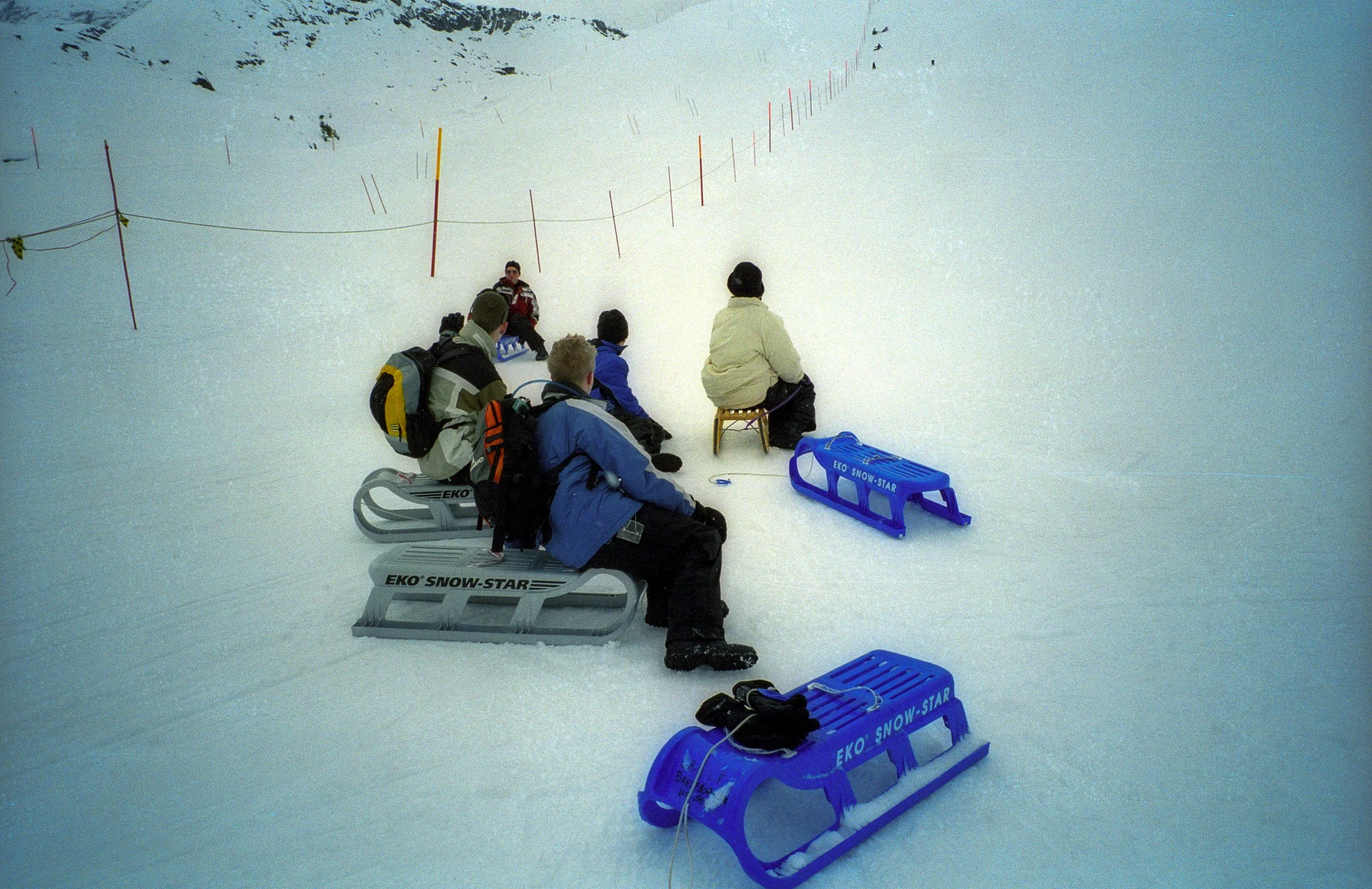 The team gathers for another leg of the run