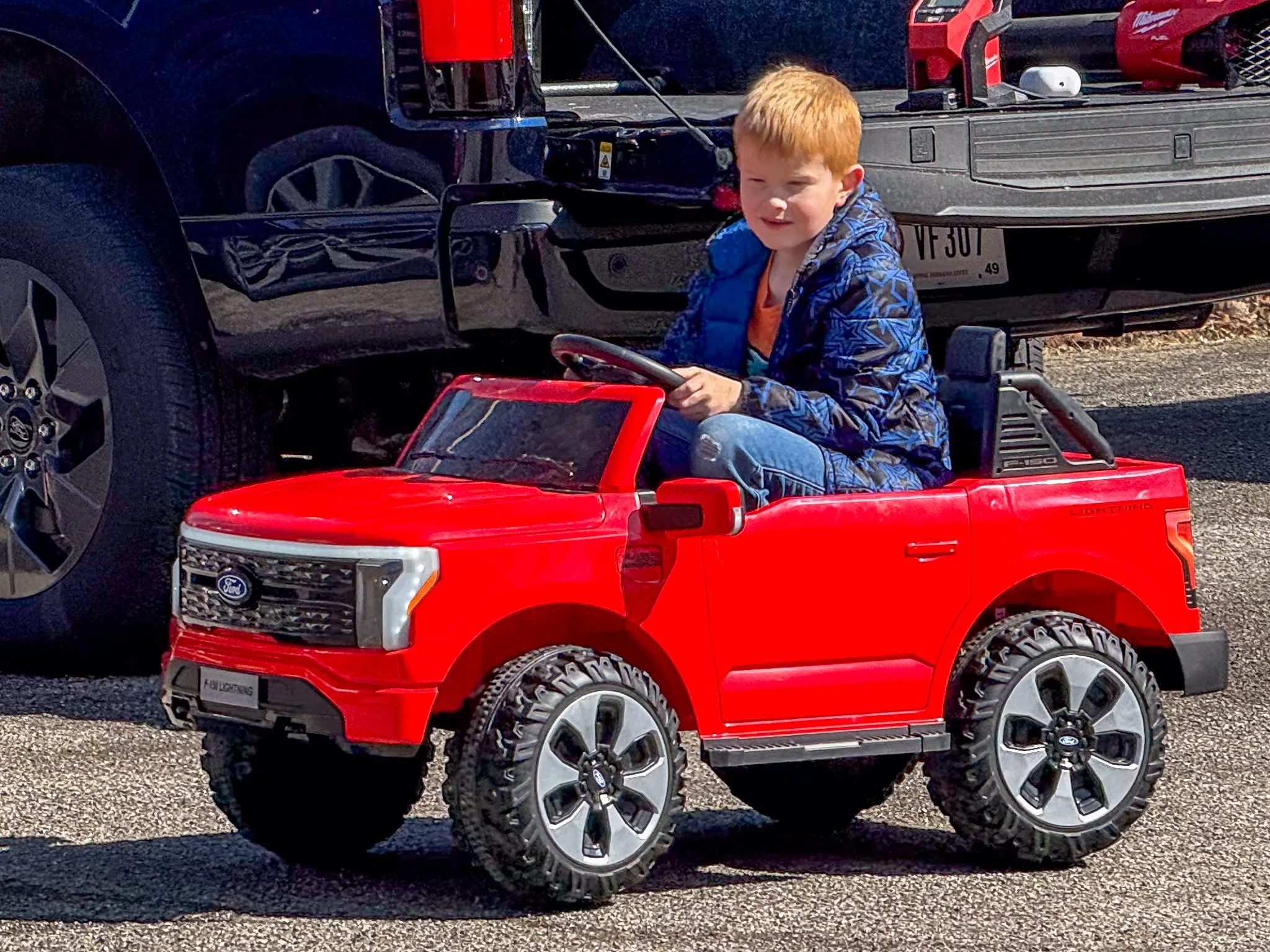 He's driving already