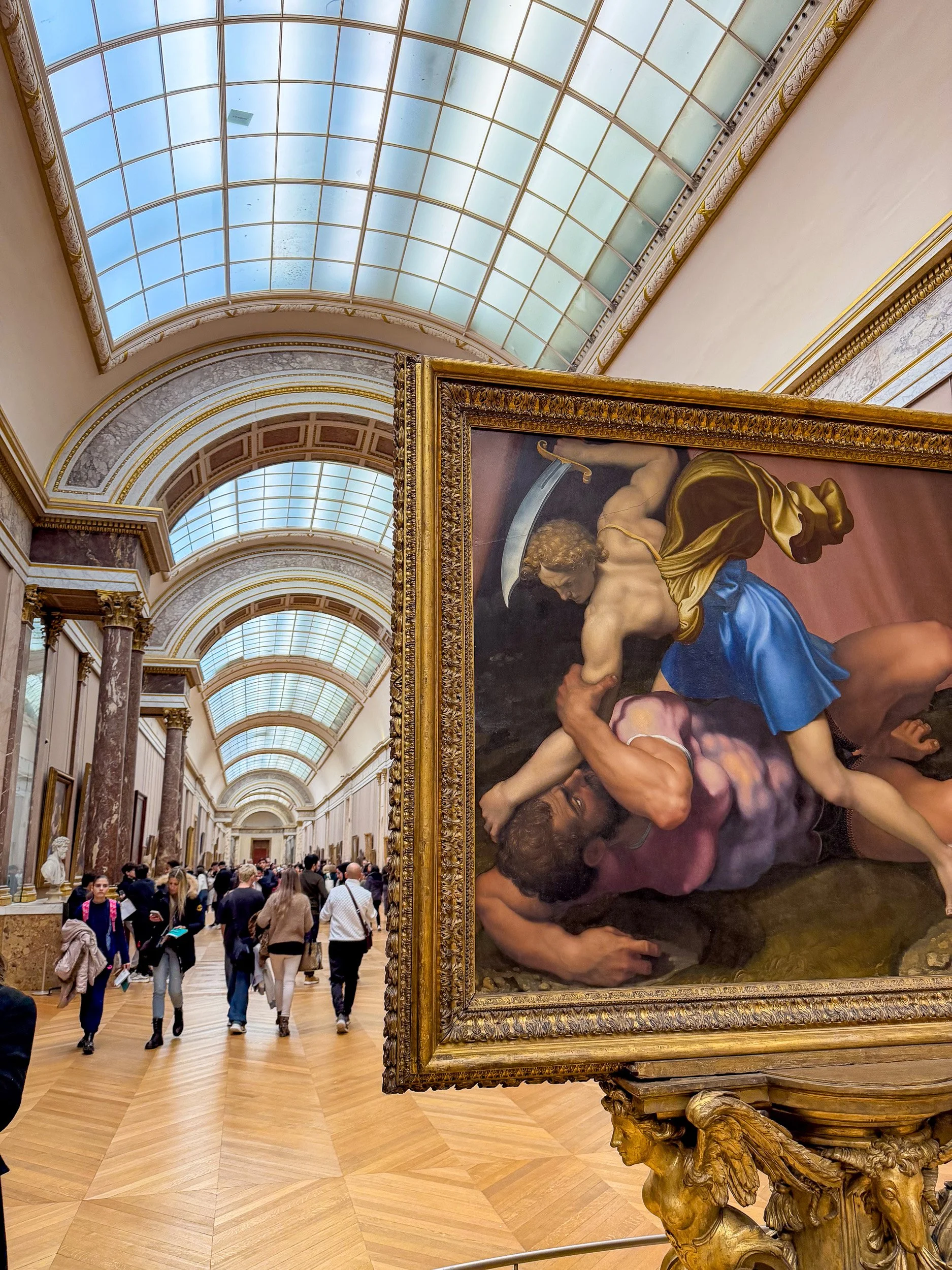 Grand gallery at Le Louvre. 