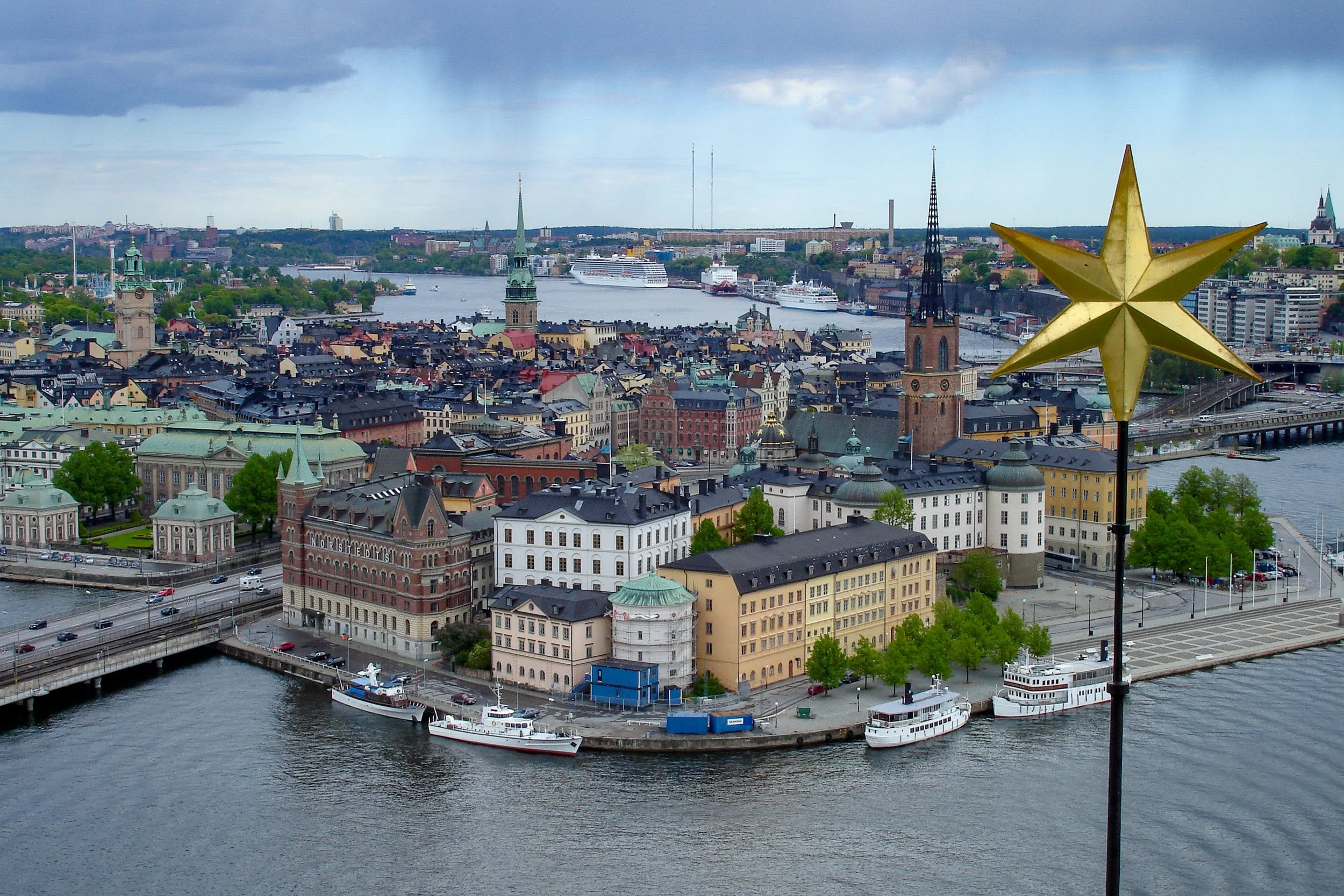 Stockholm City Hall Tower view of Gamla Stan