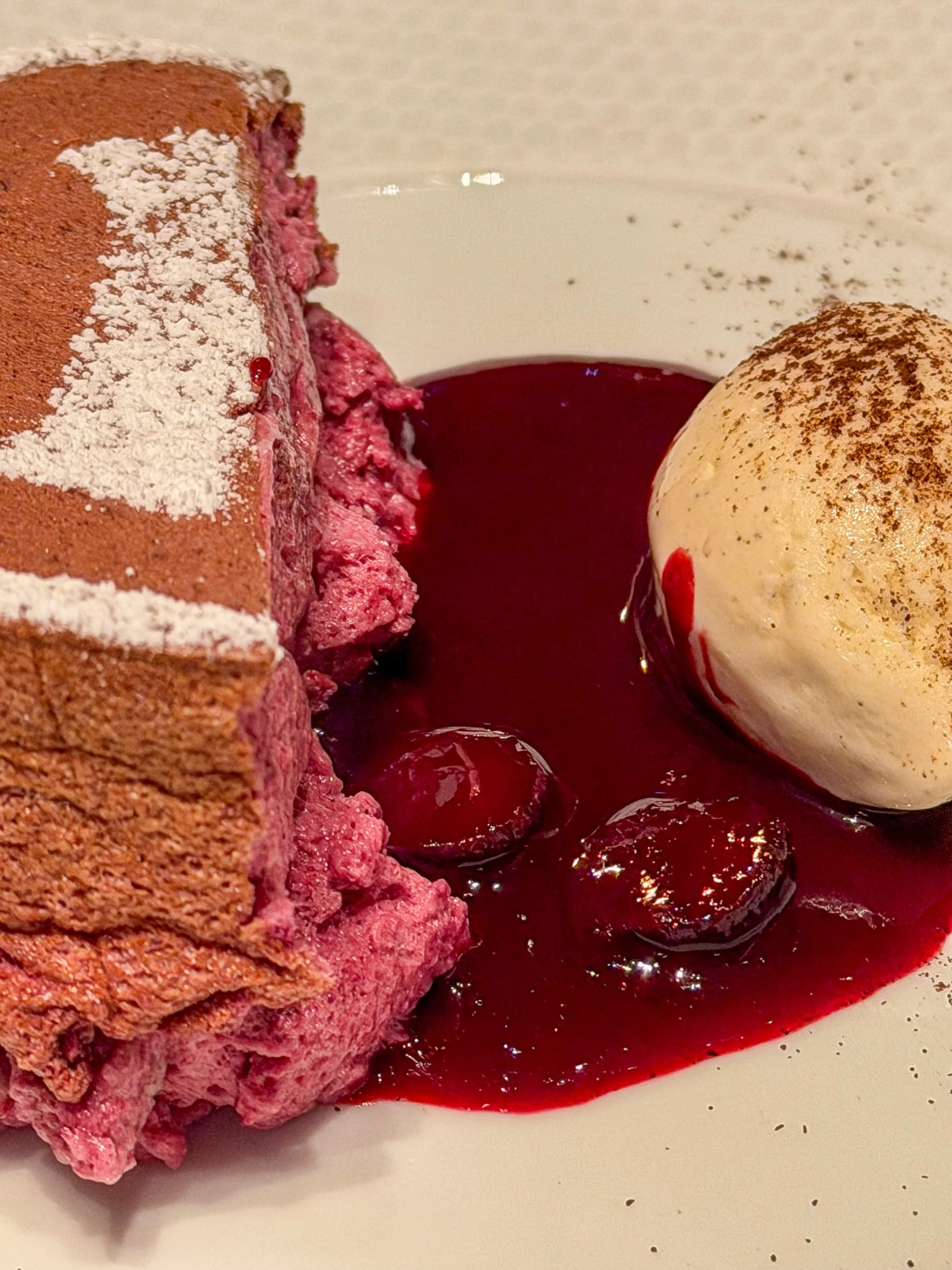 The soufflé - good choice.  