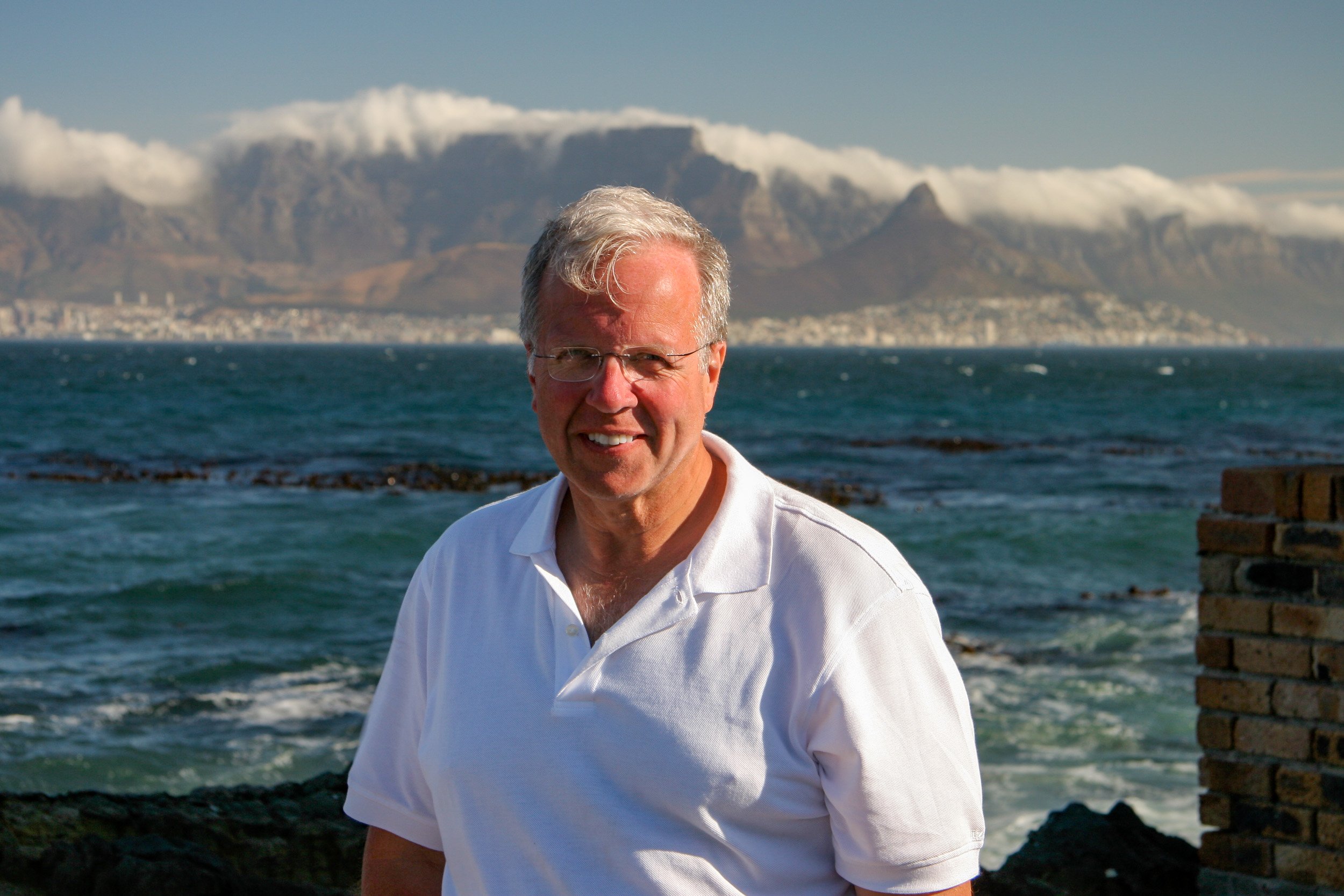 From Robben island with Cape Town in the distance