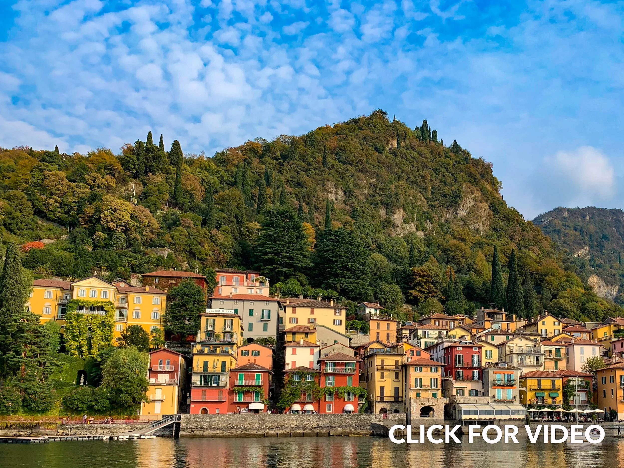 Lago di Como shore. CLICK IMAGE FOR VIDEO. 