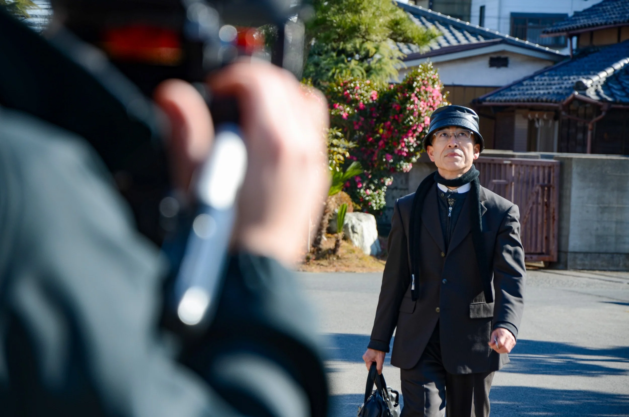 The professor heading to school