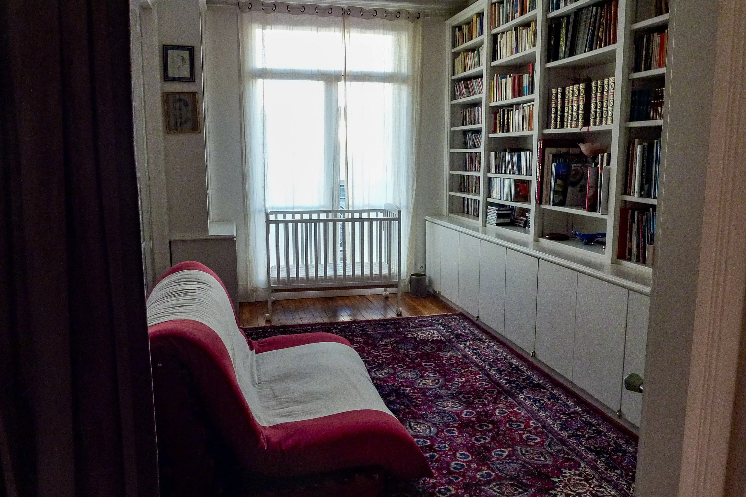 Paris apartment library