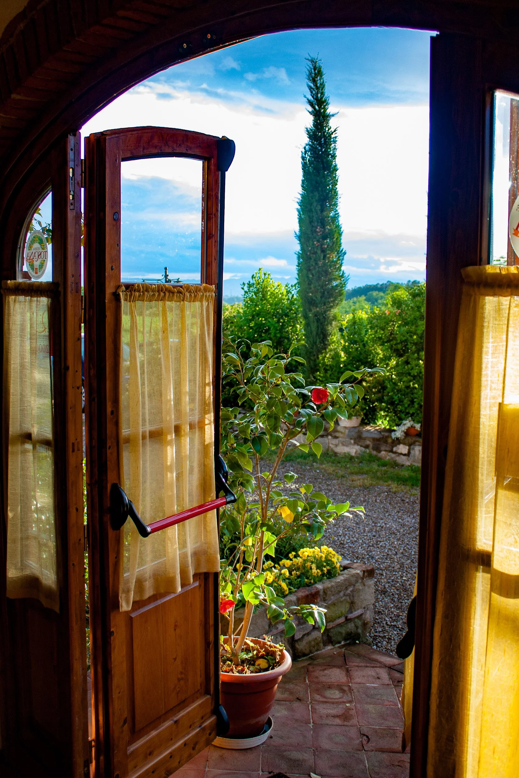 Restaurant entrance from inside