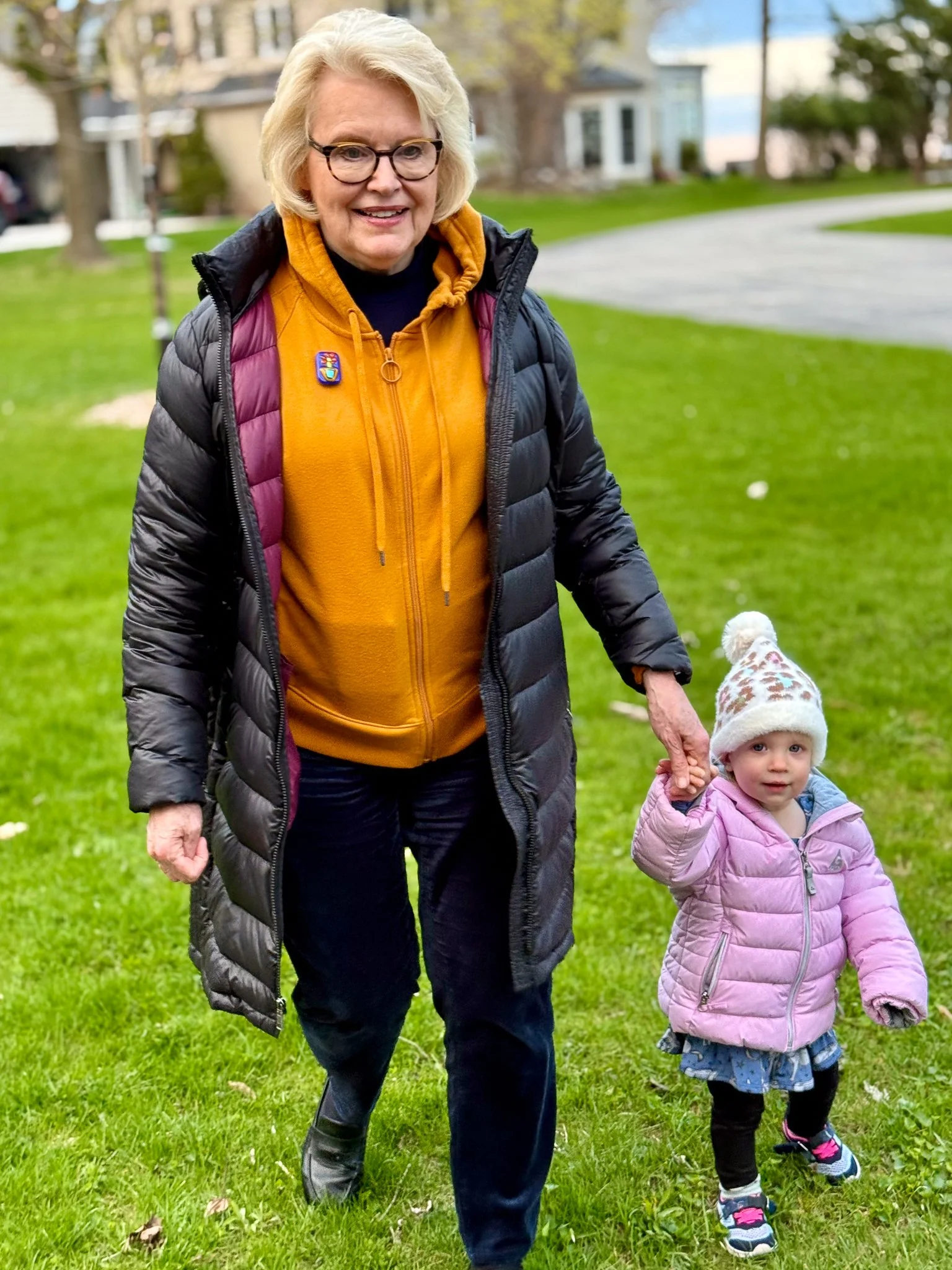 Walking Amelia back home