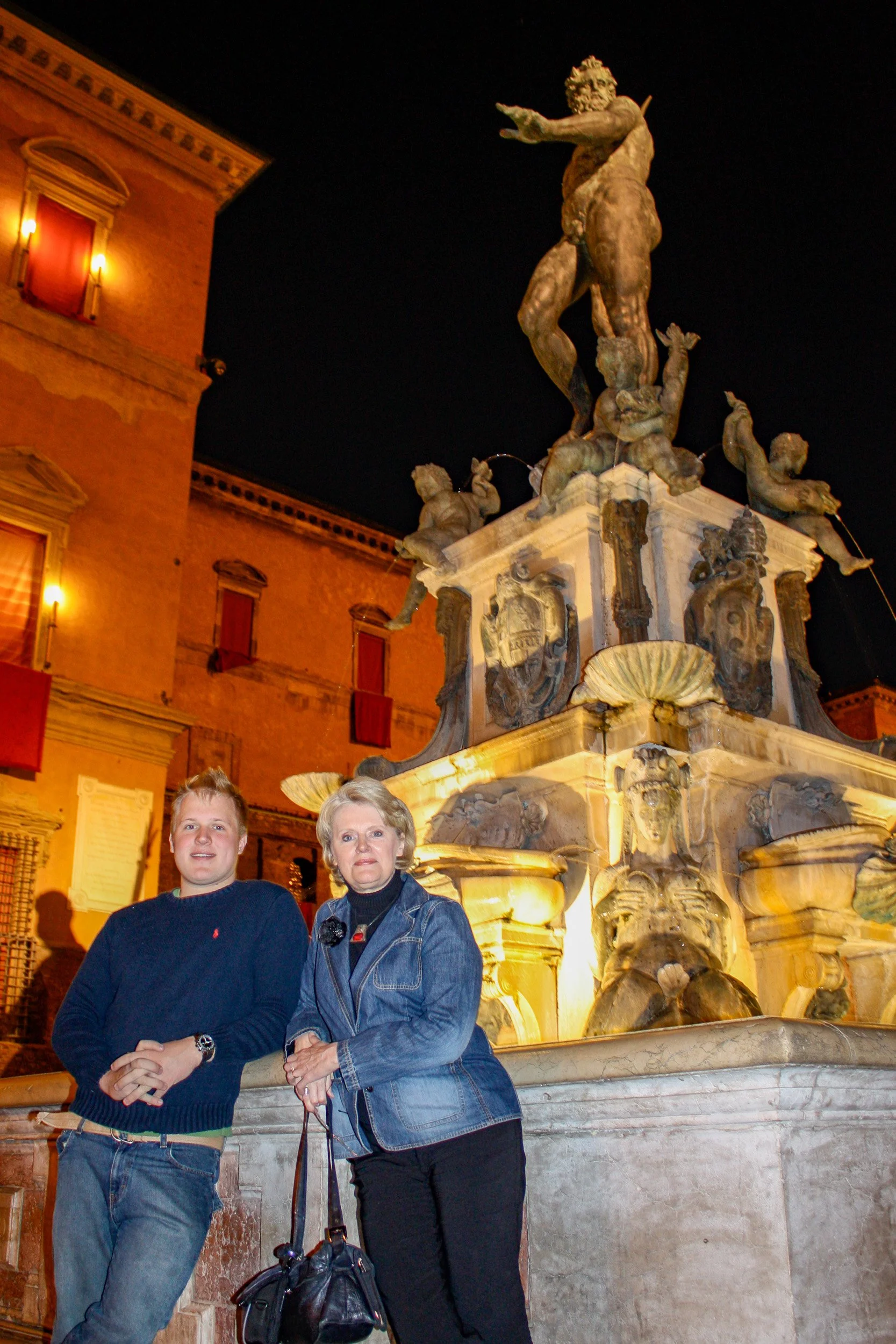 Piazza Nettuna - the heart of the city - a few blocks from the apartment.  